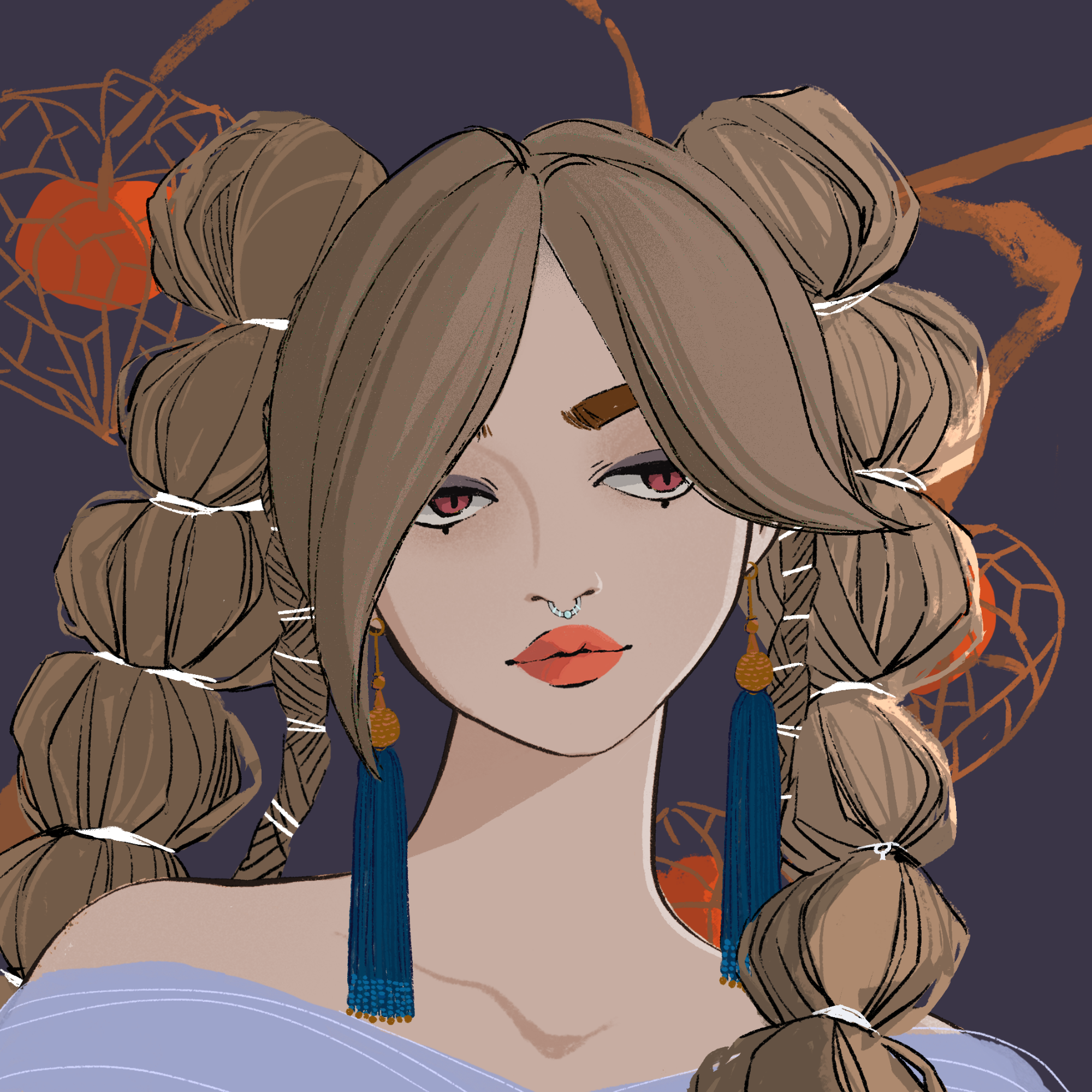 a portrait of Elegy, the golden chandelier