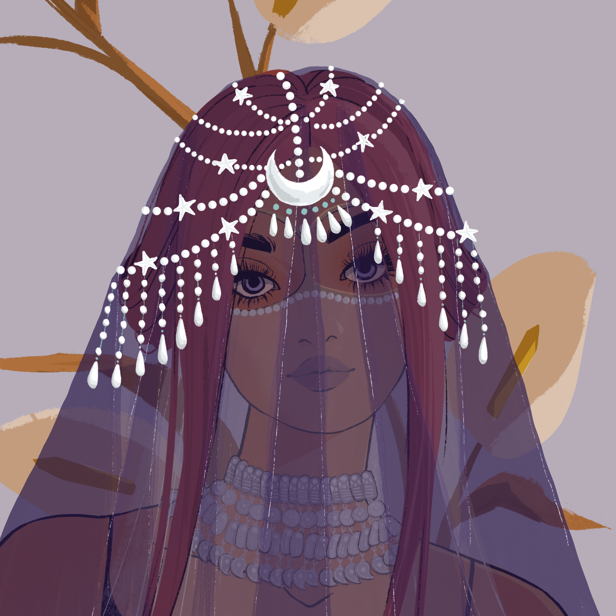 a portrait of Moonstone, the fashionable throne