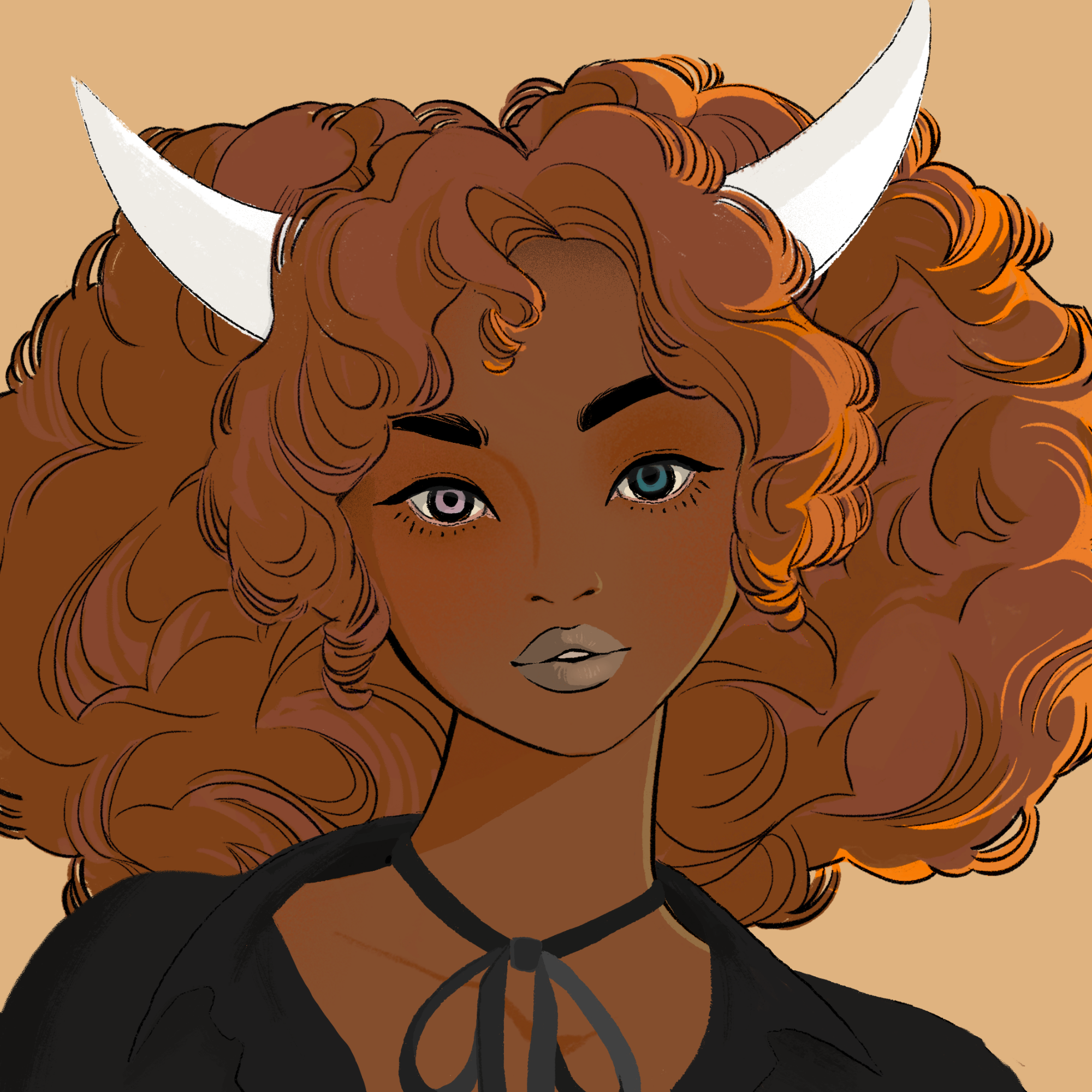 a portrait of Mint the flaxen