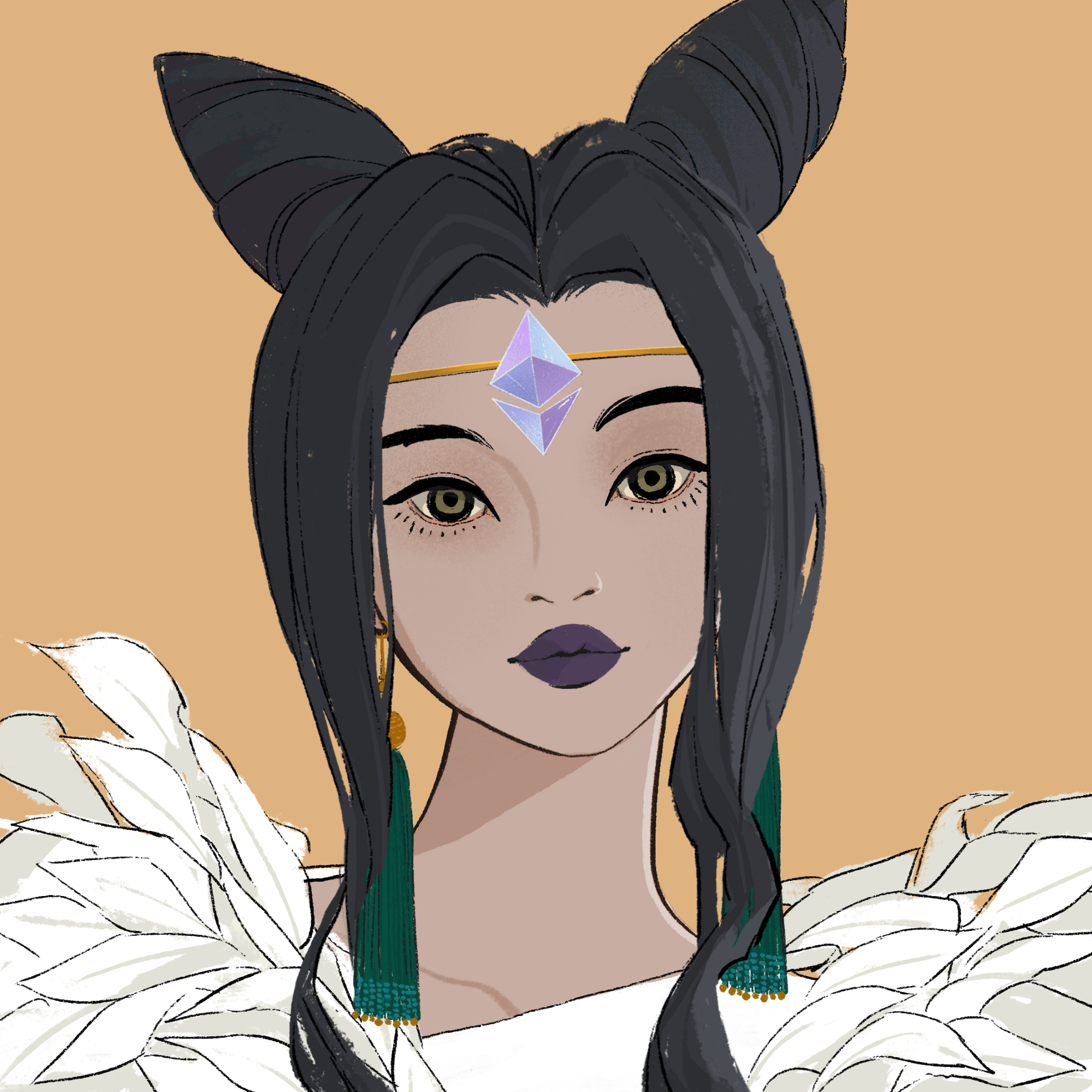 a portrait of Magnolia, the fashionable throne