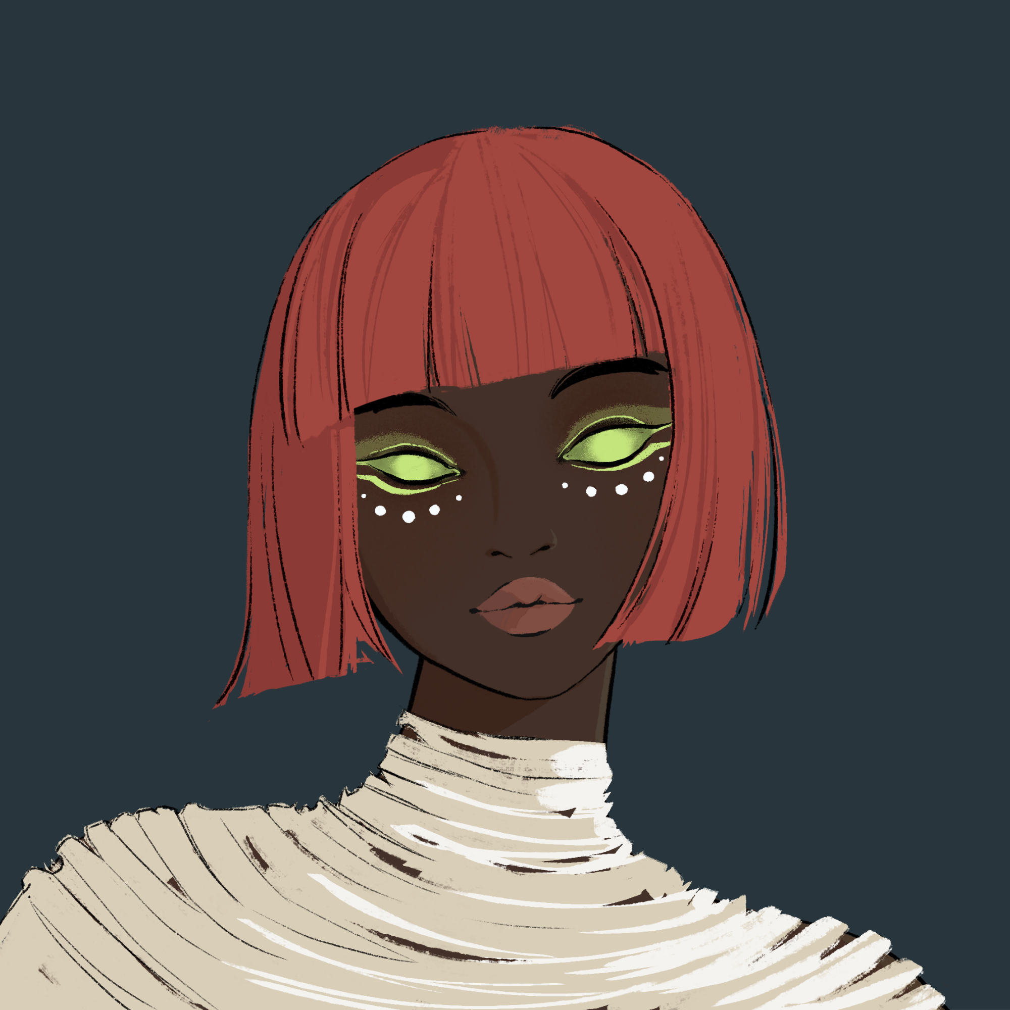 a portrait of Plantain, the infinite sky