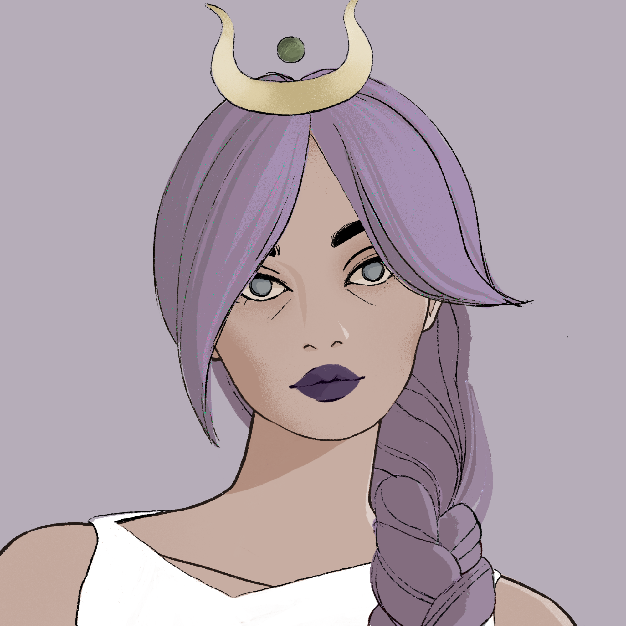 a portrait of Damask