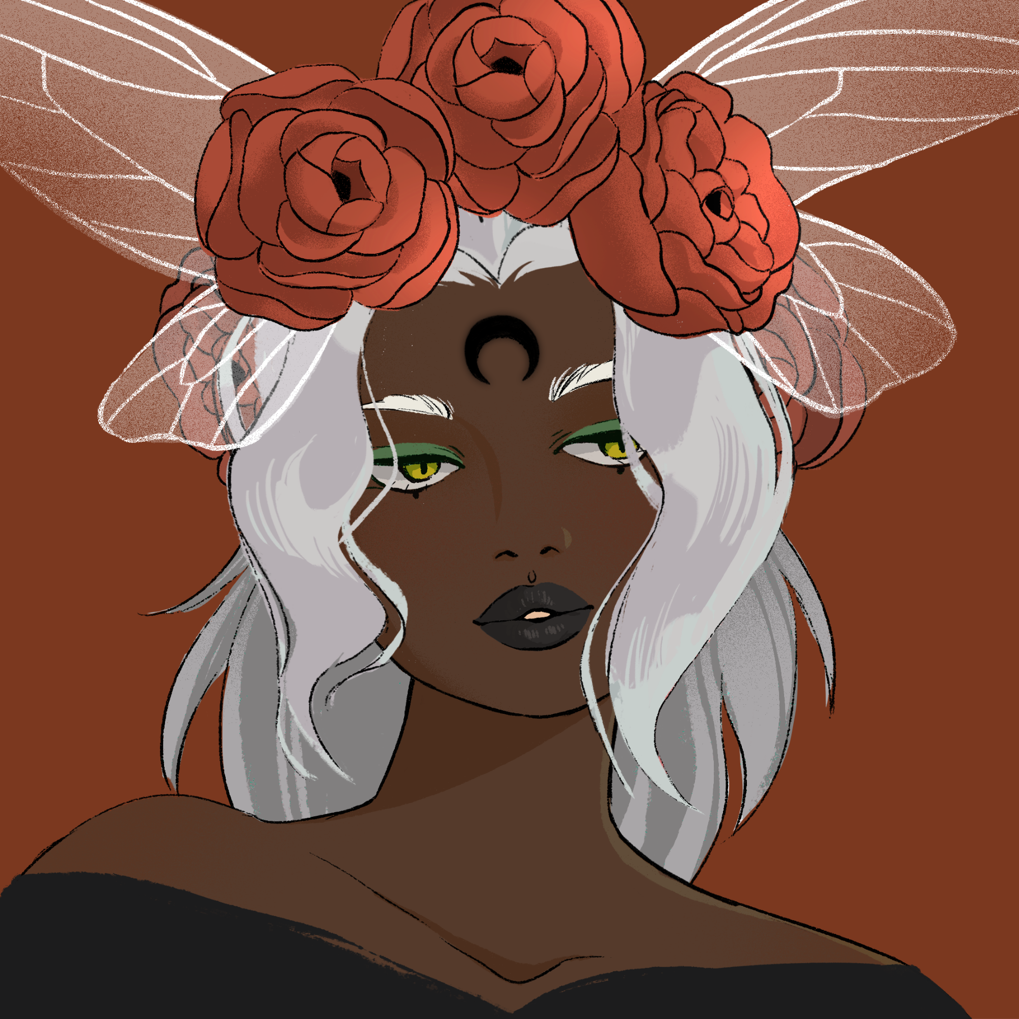 a portrait of Bay, the merigold sickle