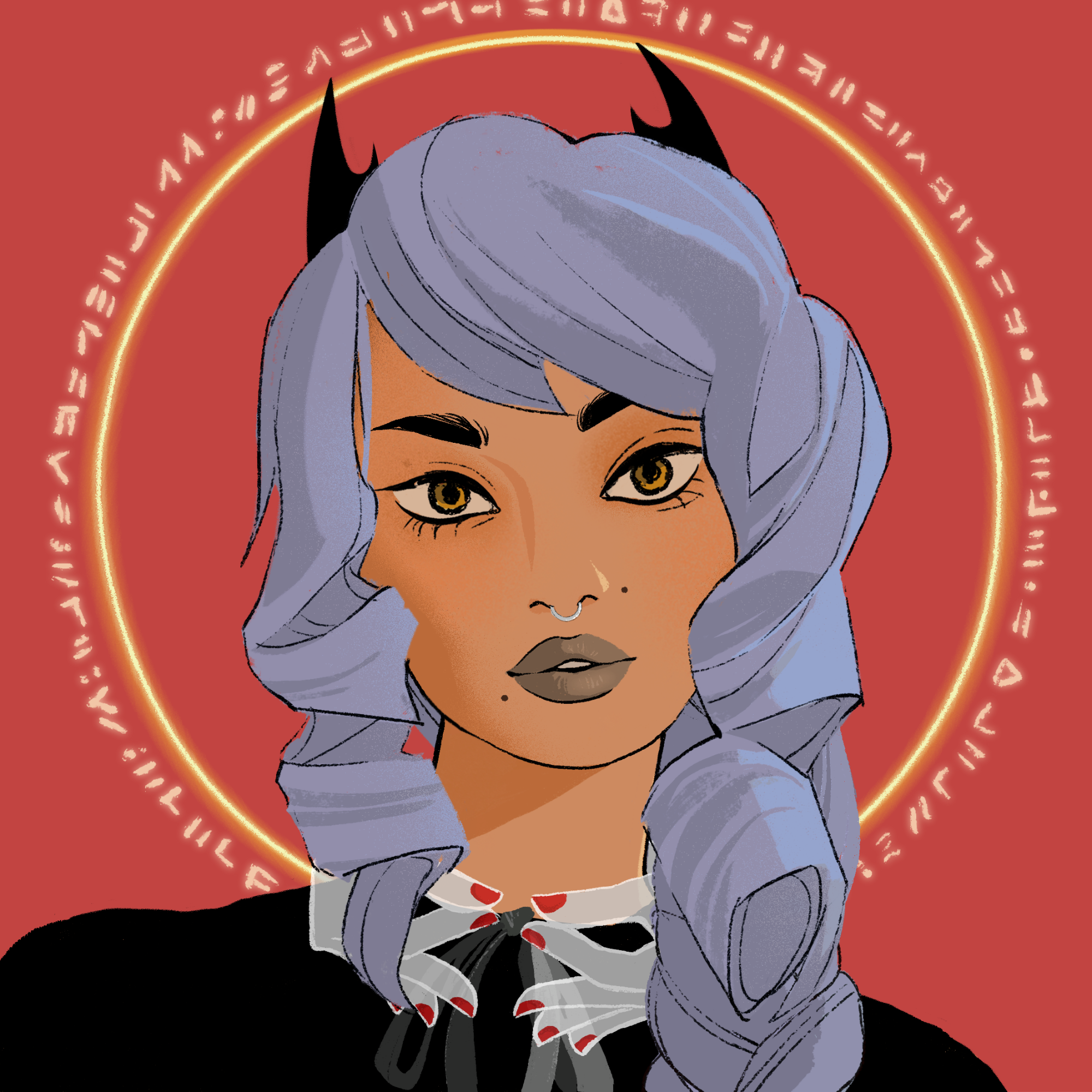 a portrait of Mars, the discerning scroll