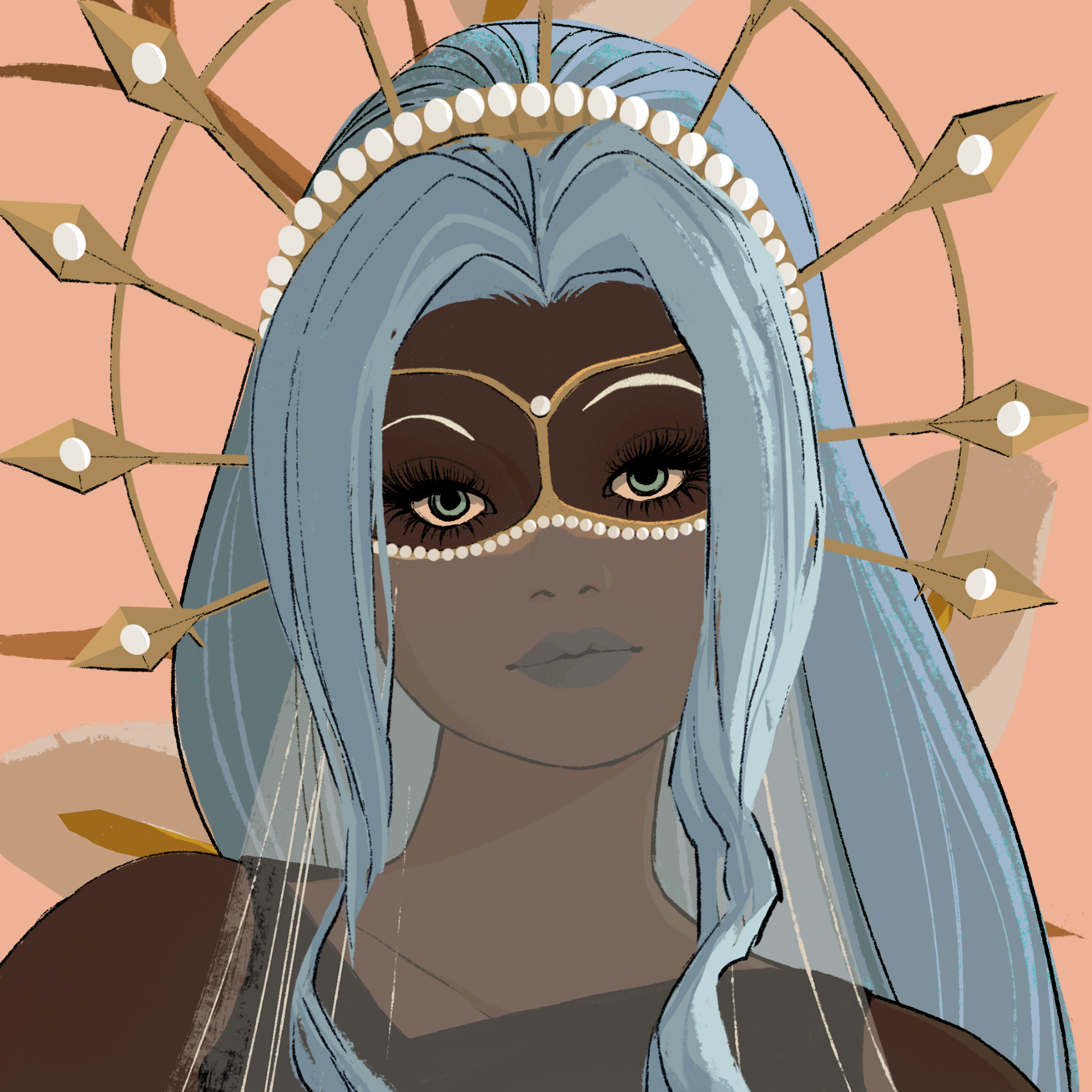 a portrait of Topaz the elegant