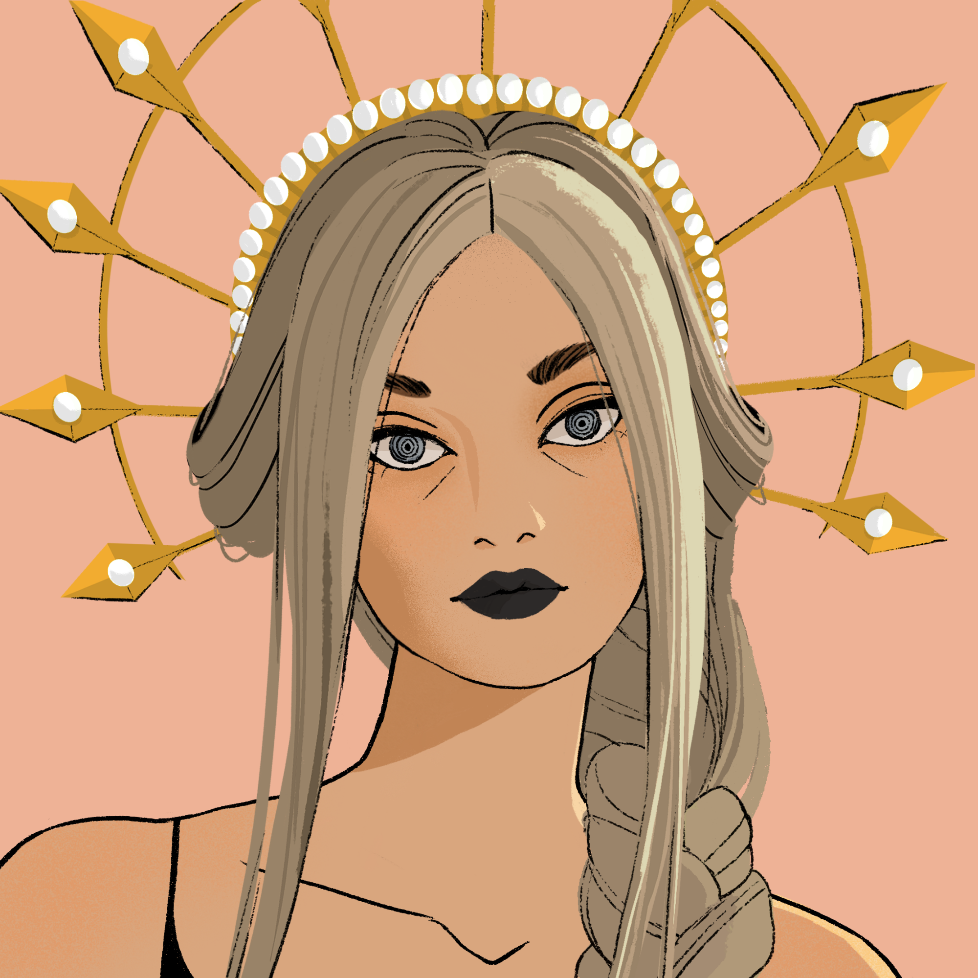 a portrait of Amethyst, the attractive chime