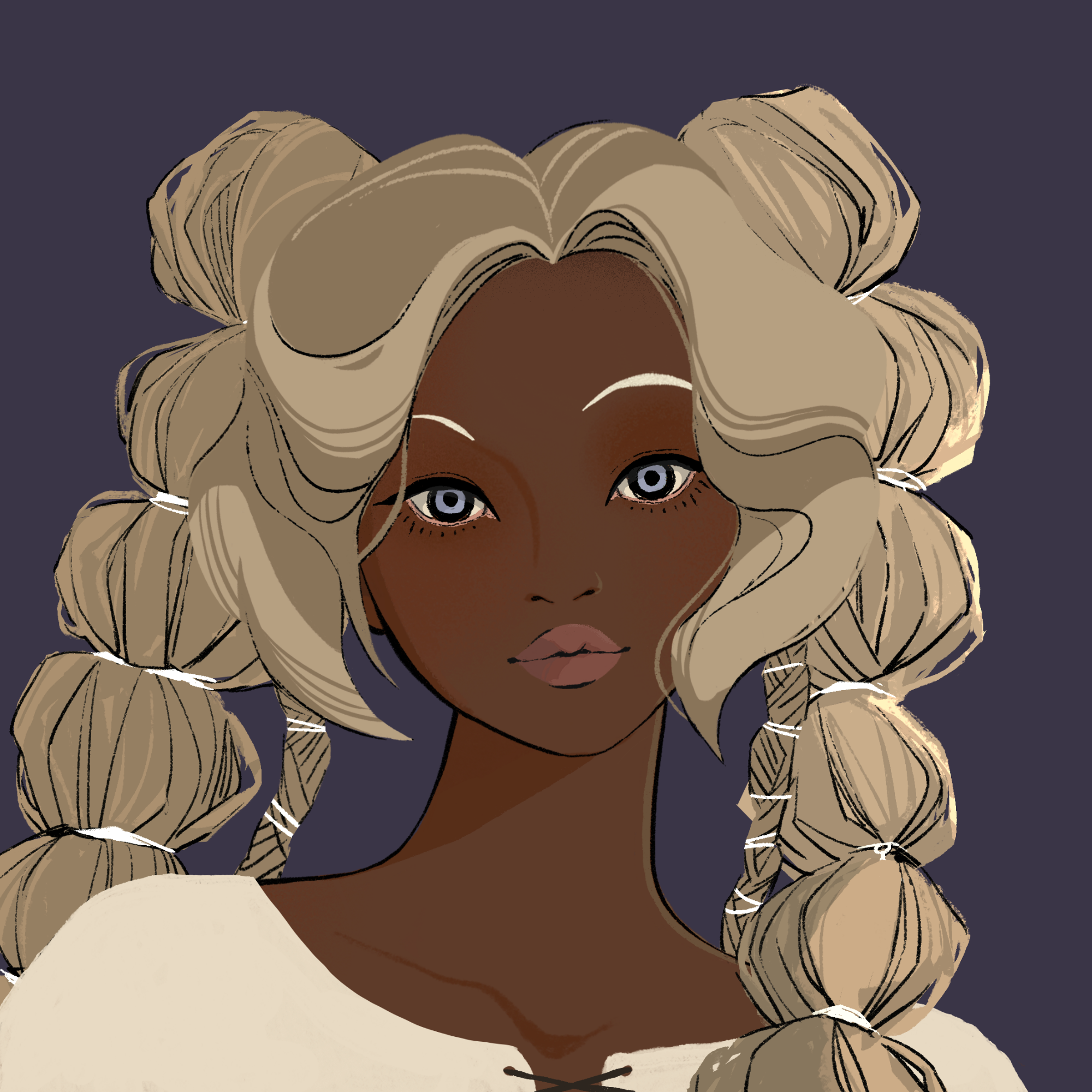 a portrait of Strawberry the detatched