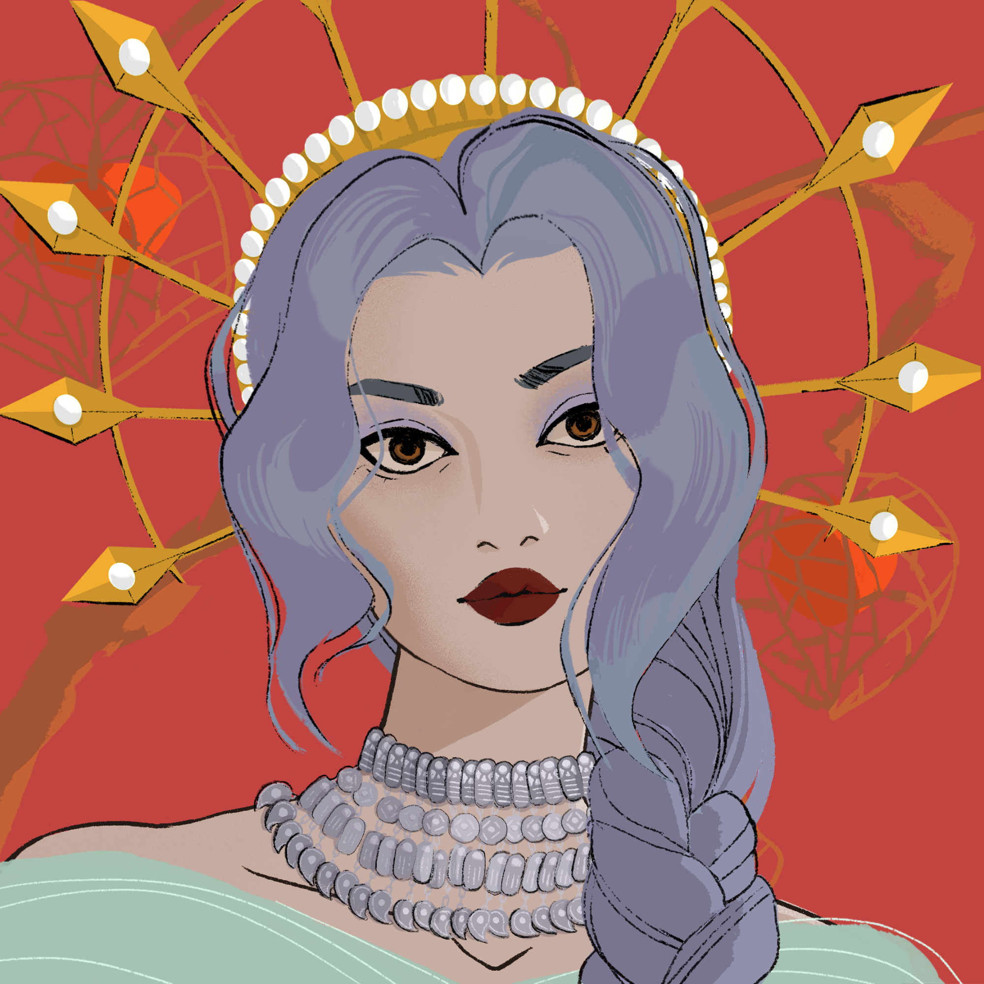 a portrait of Crepe, the striking mirror