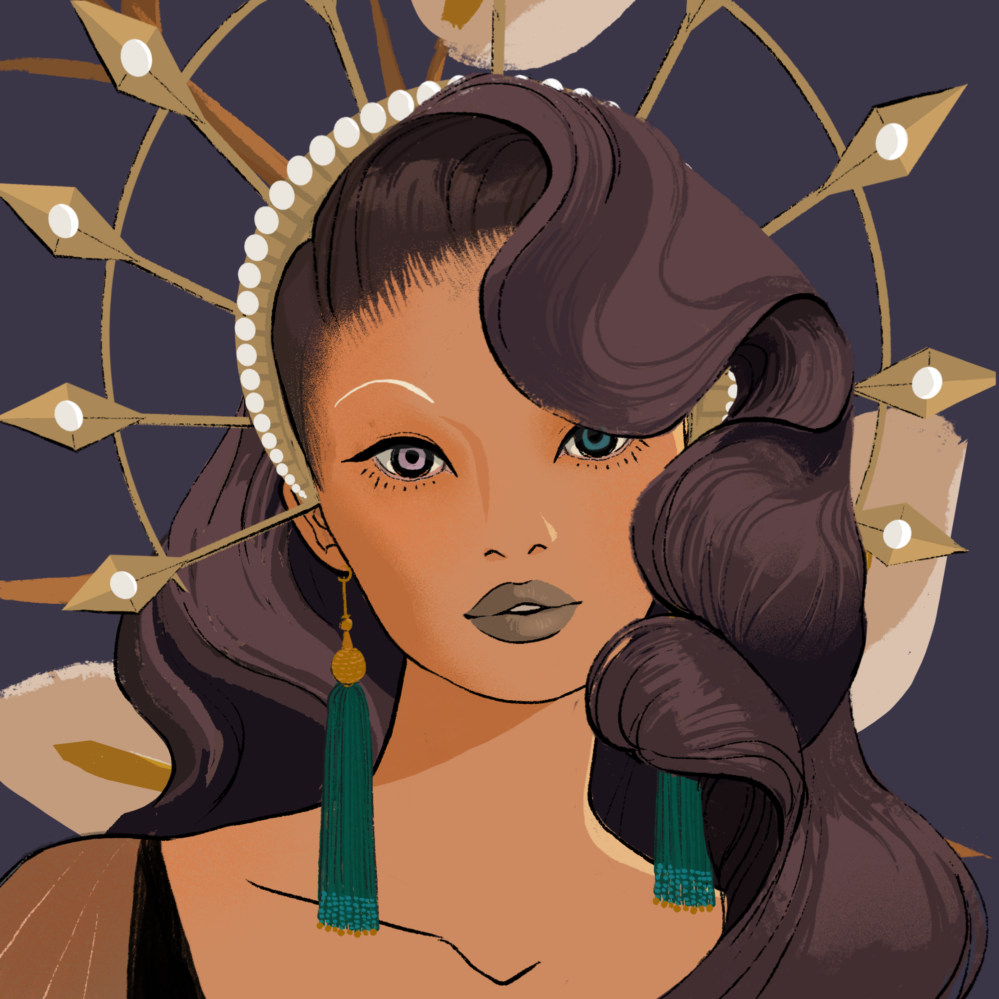 a portrait of Hedione, the gracious vase