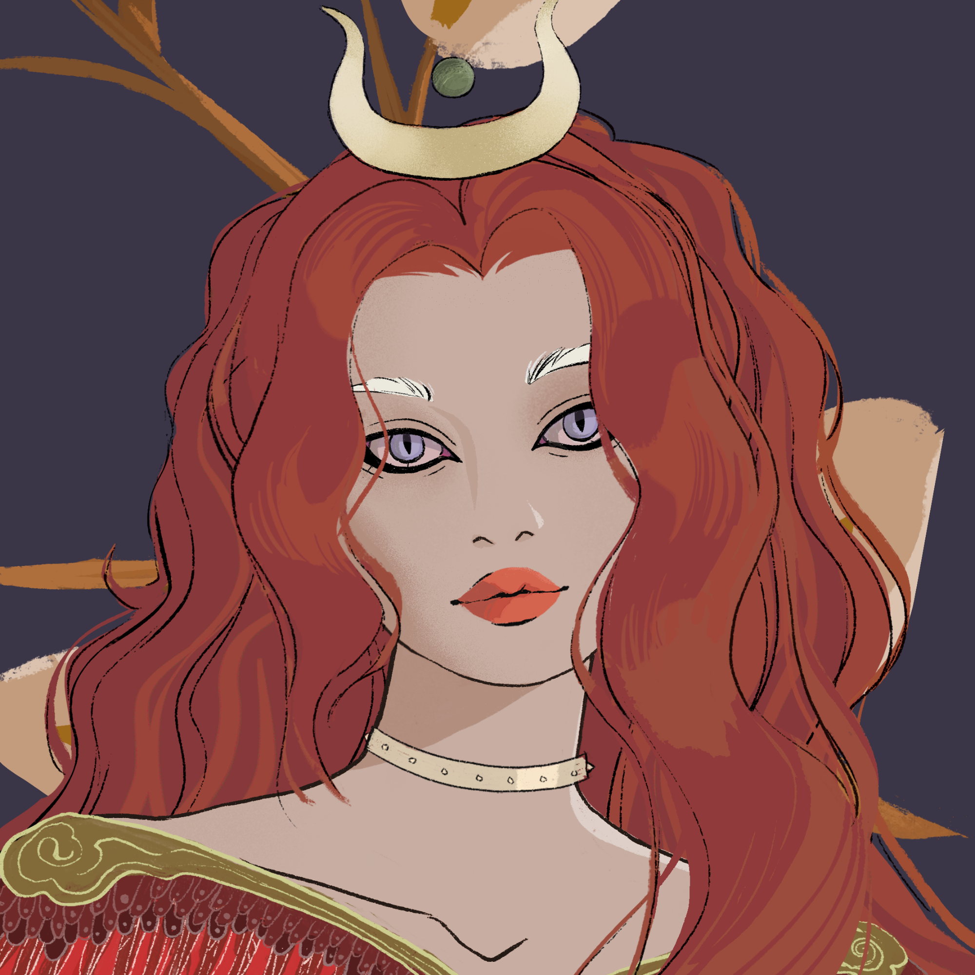 a portrait of Sonata the golden