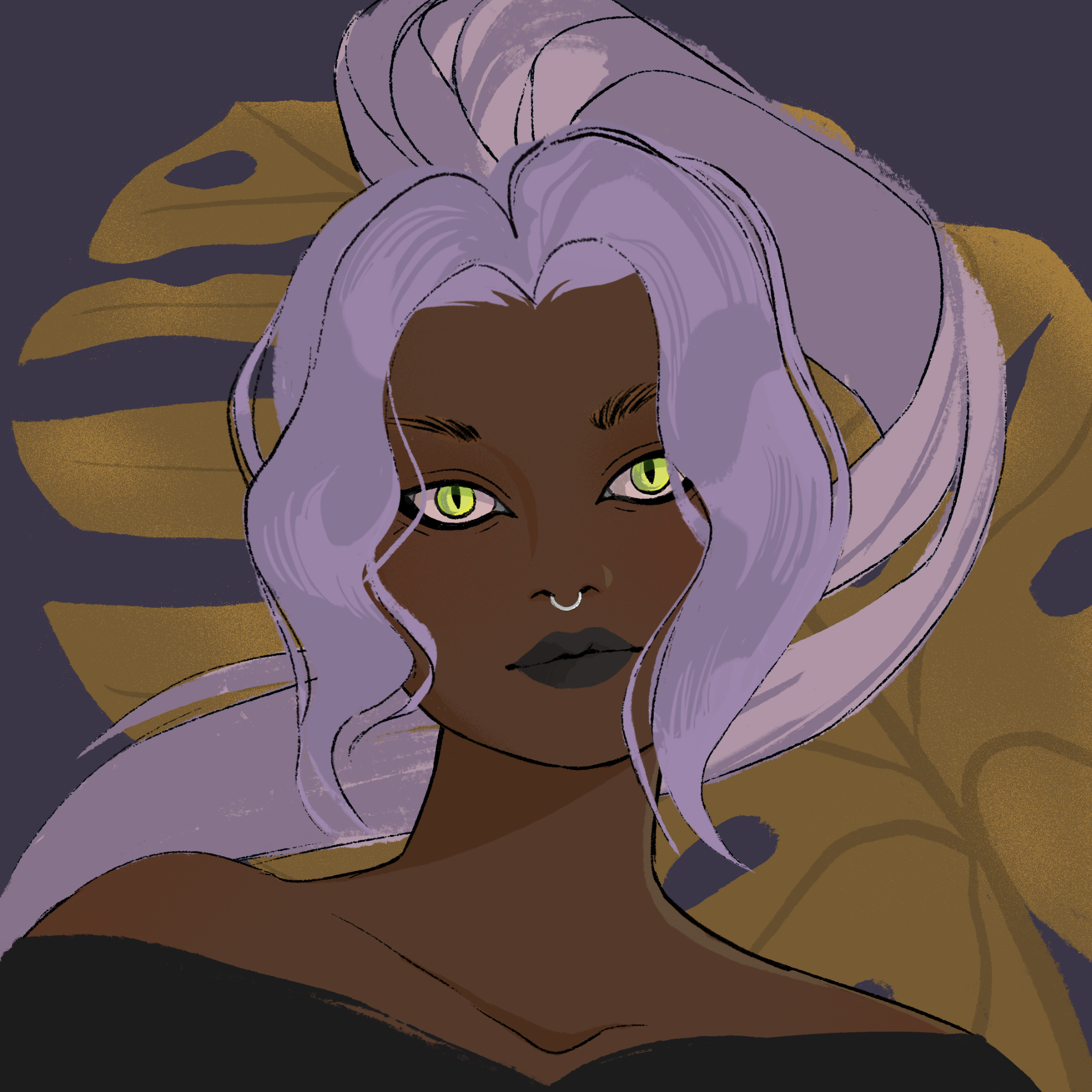 a portrait of Opala, the blasphemous ember