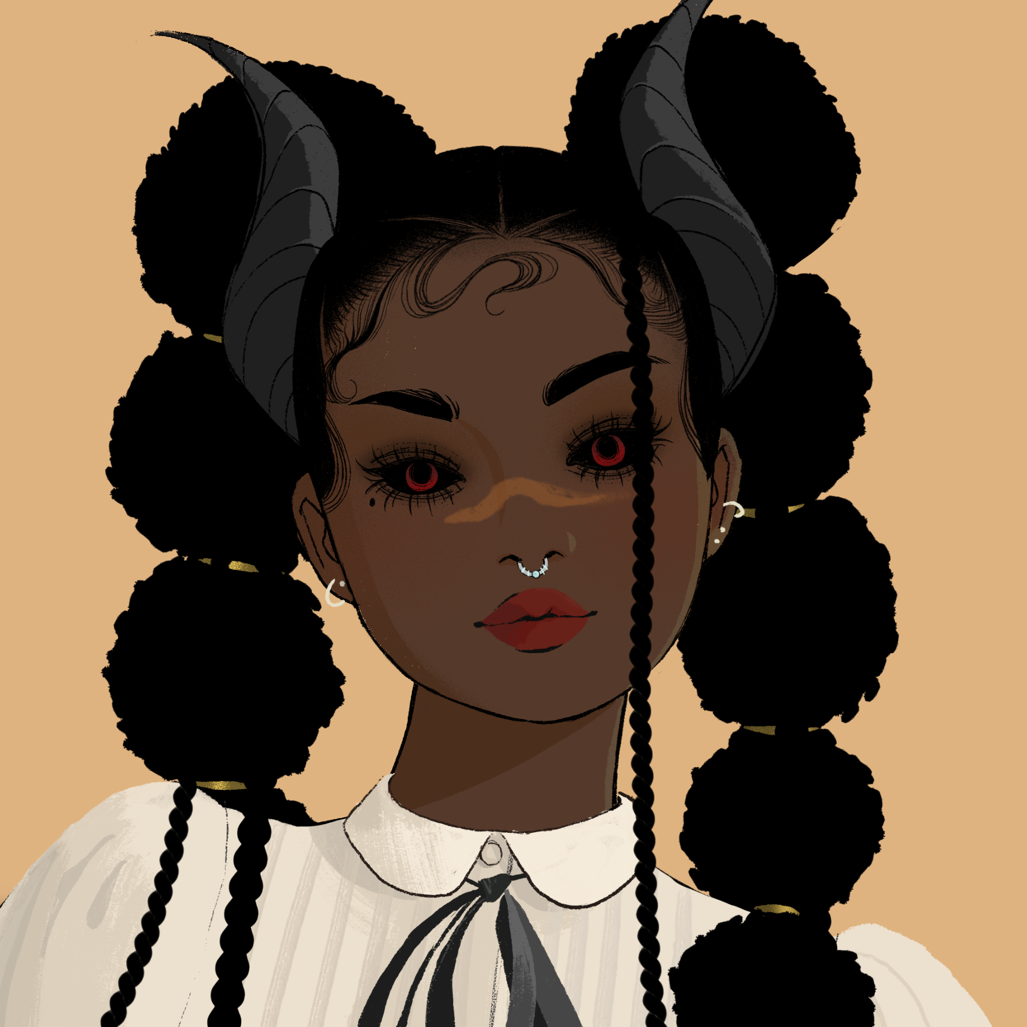 a portrait of Ethyl, the muted basilisk