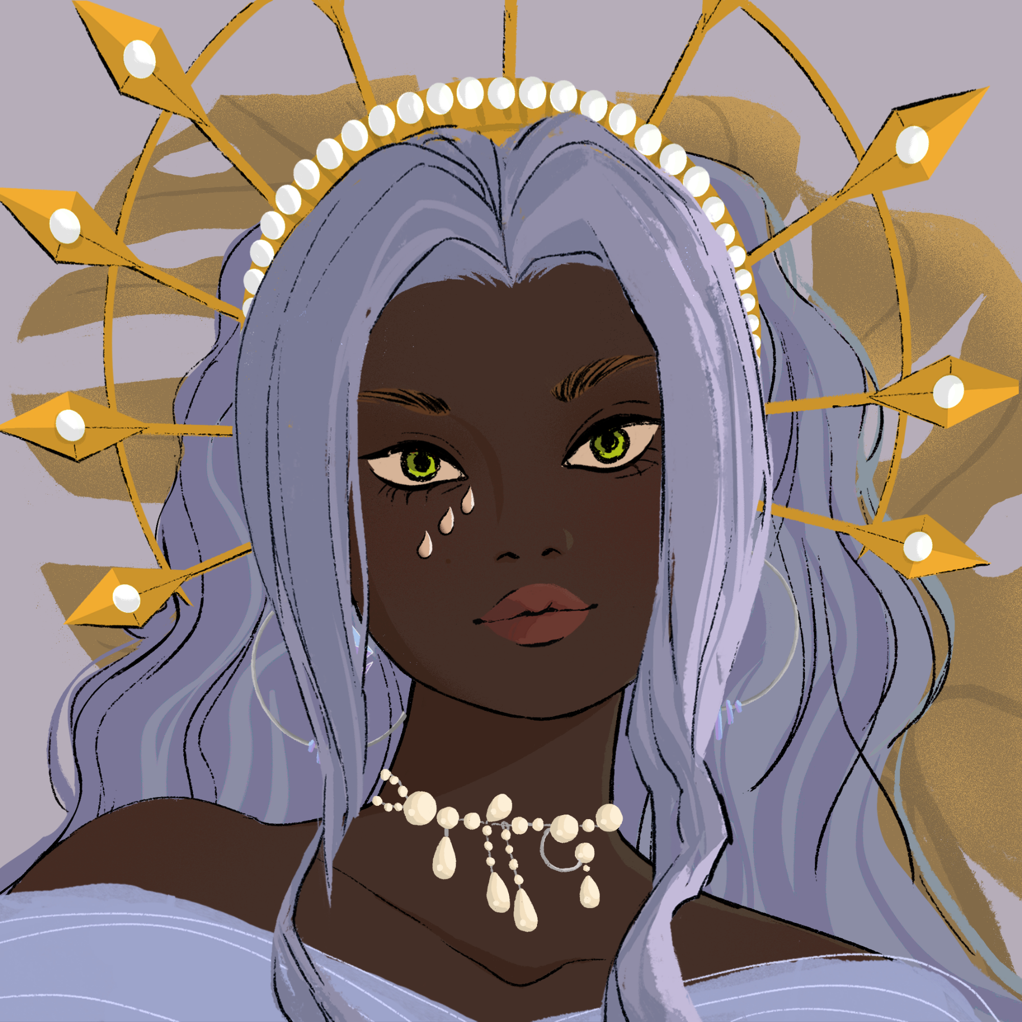 a portrait of Toccata, the luscious chandelier