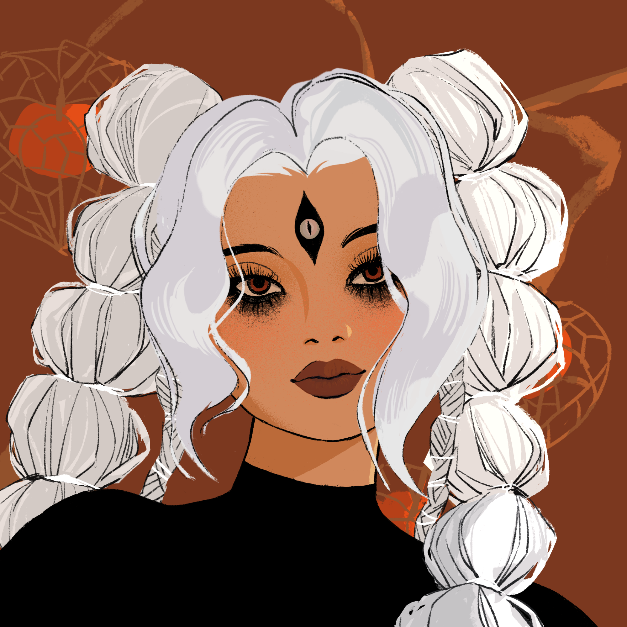 a portrait of Cereme, the scarlet ruckus