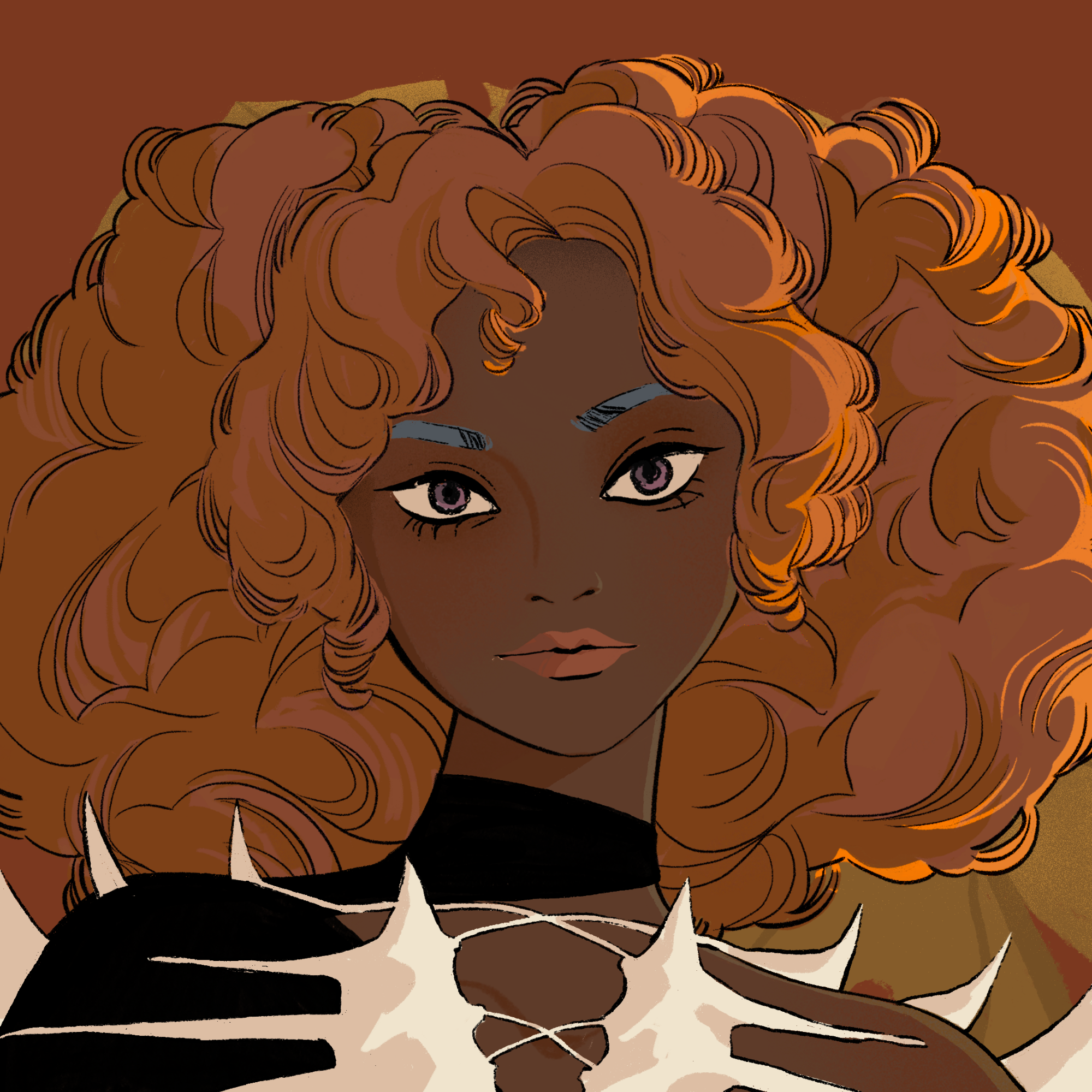 a portrait of Katla the offal