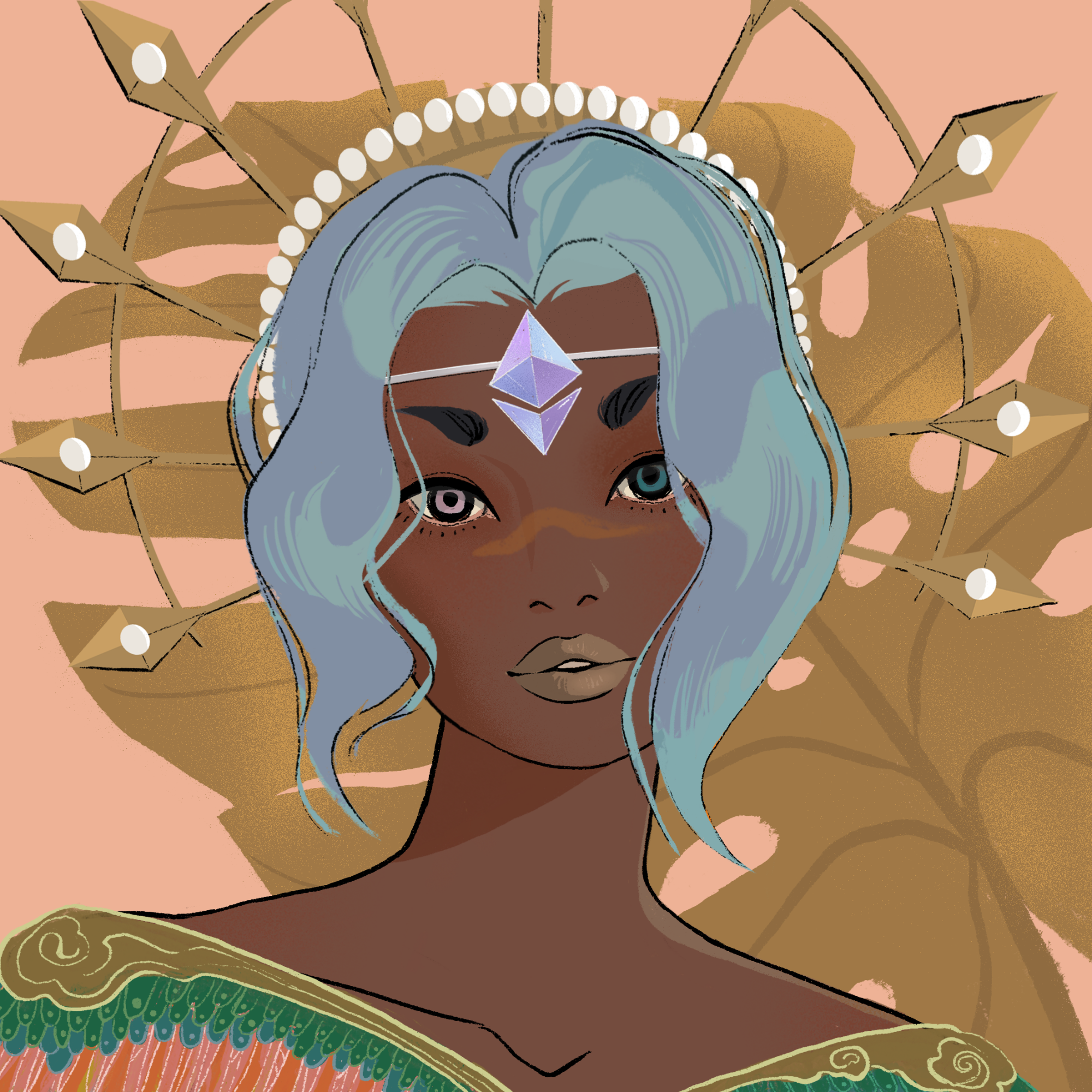 a portrait of Mademoiselle corsage