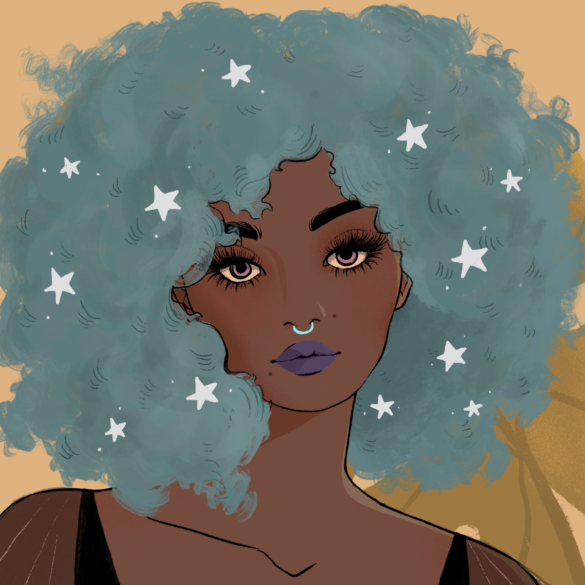 a portrait of Mademoiselle vase