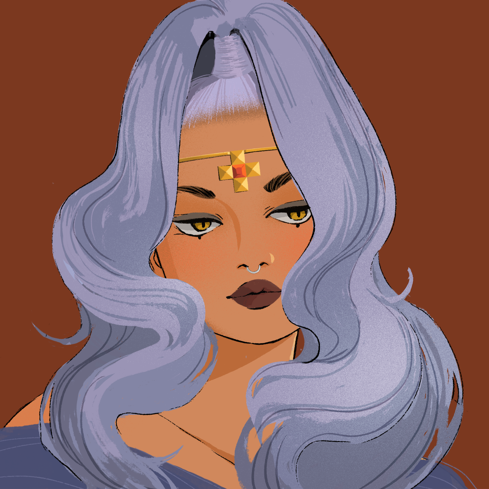 a portrait of Turquoise the glamorous