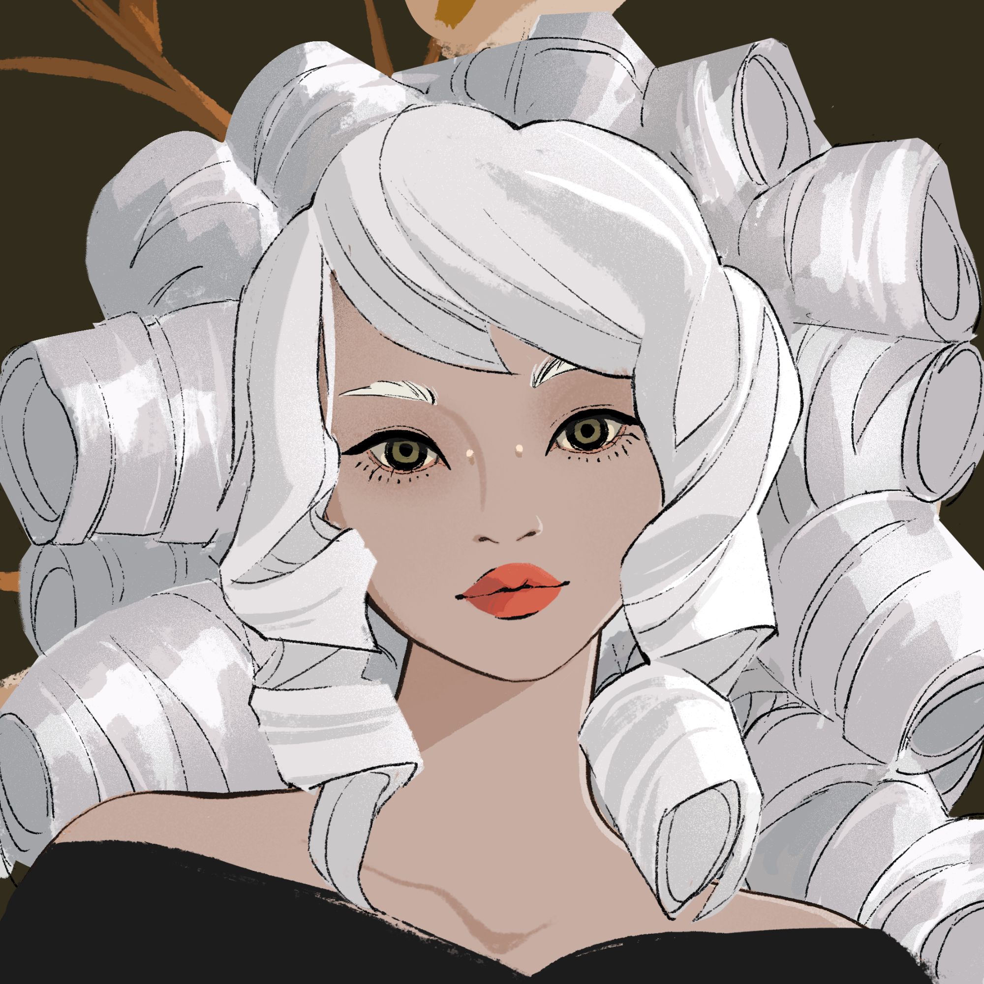 a portrait of Granny haybale