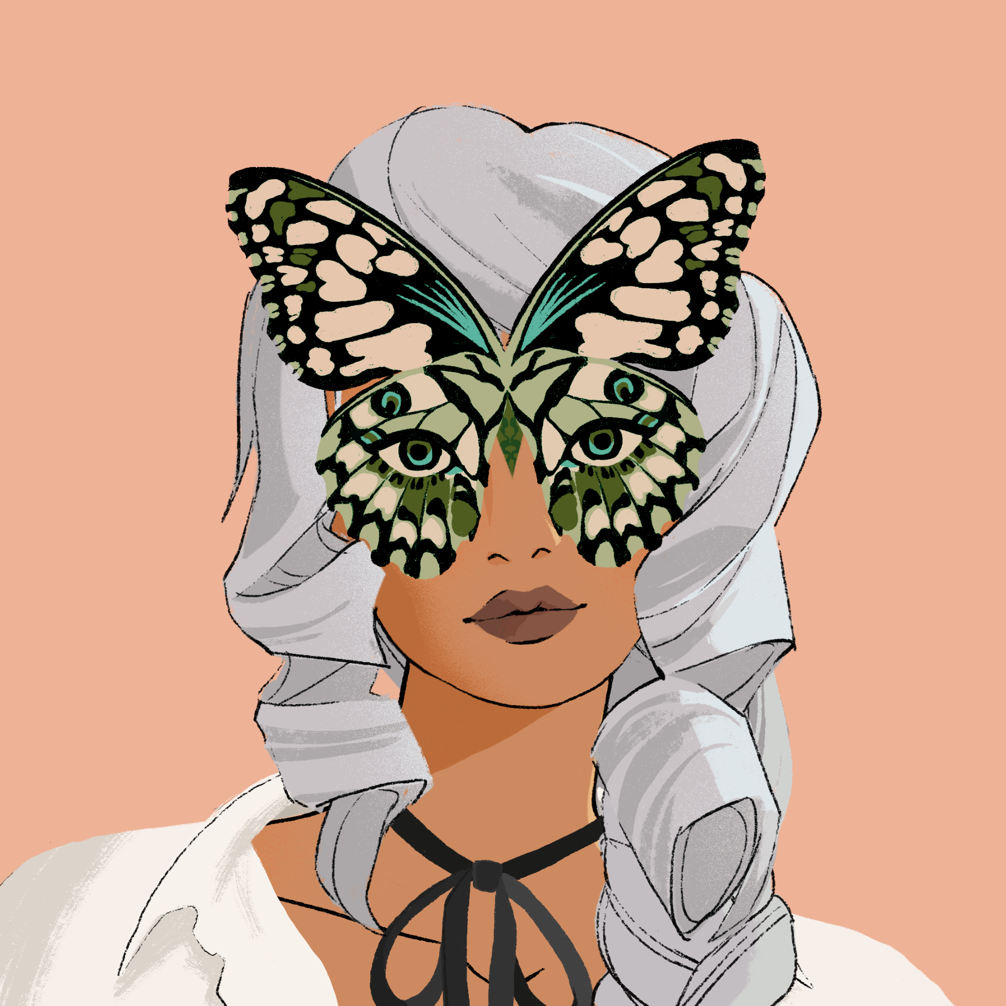 a portrait of Truffle, the currant scarecrow