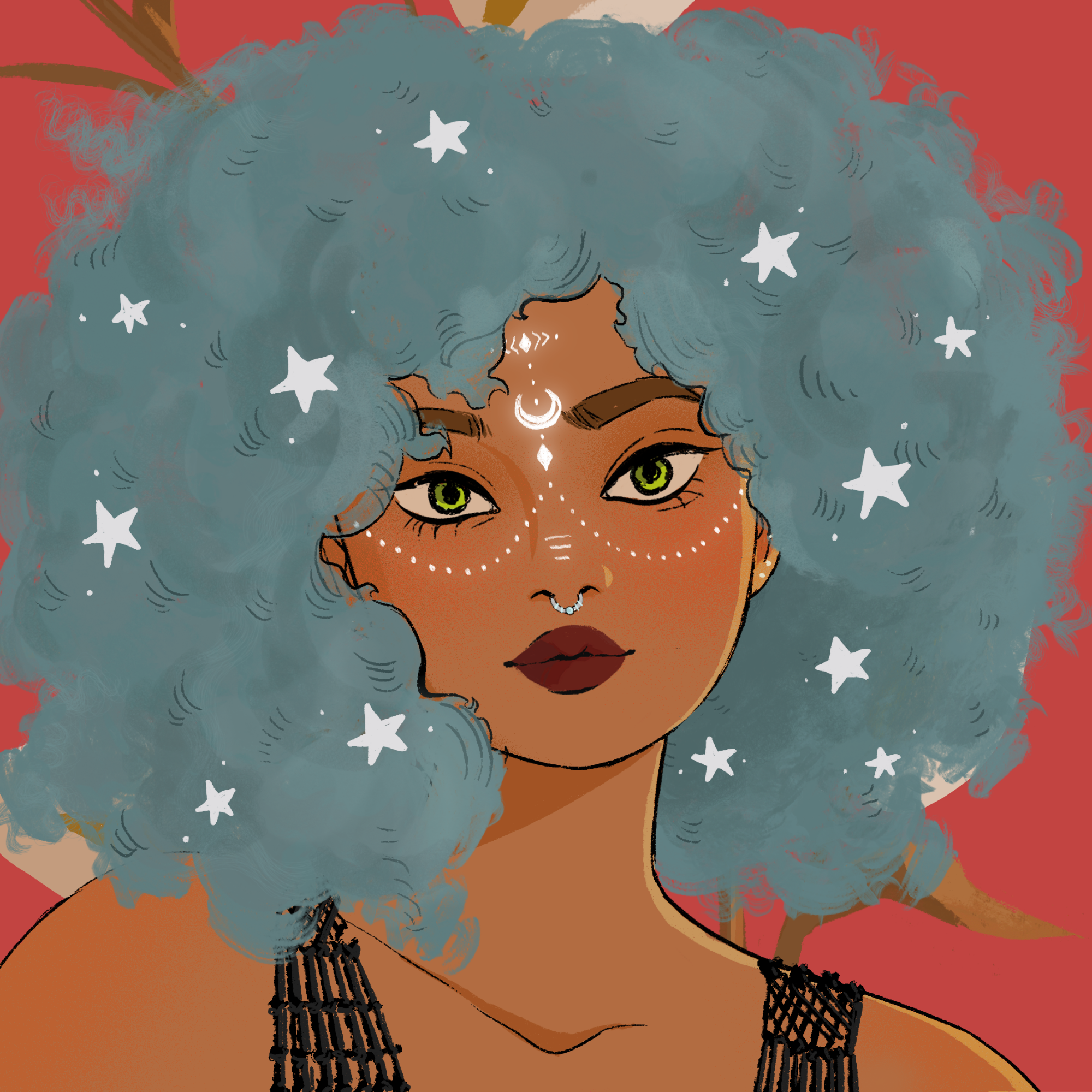 a portrait of Muslin, the variegated saucer