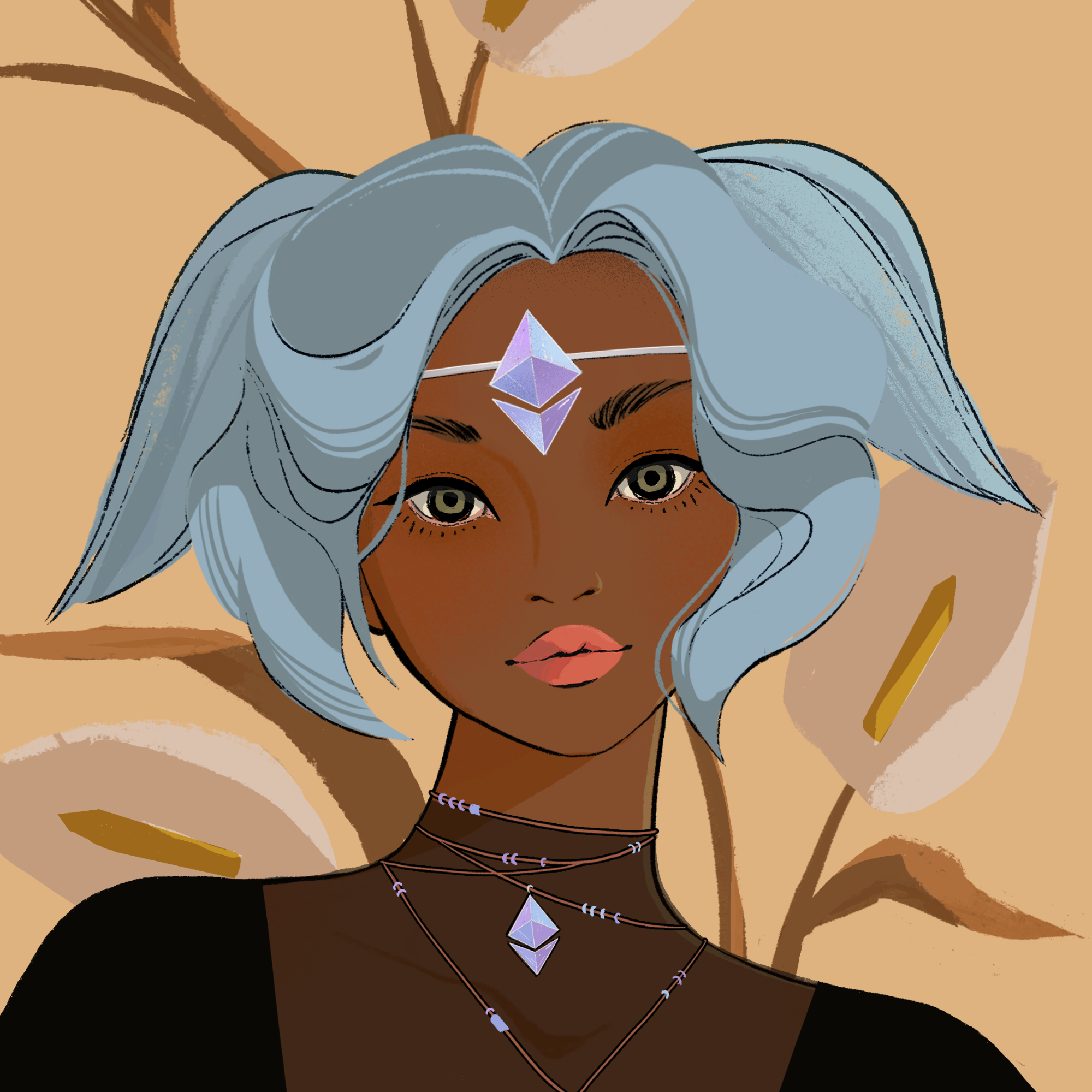 a portrait of Lychee seashell