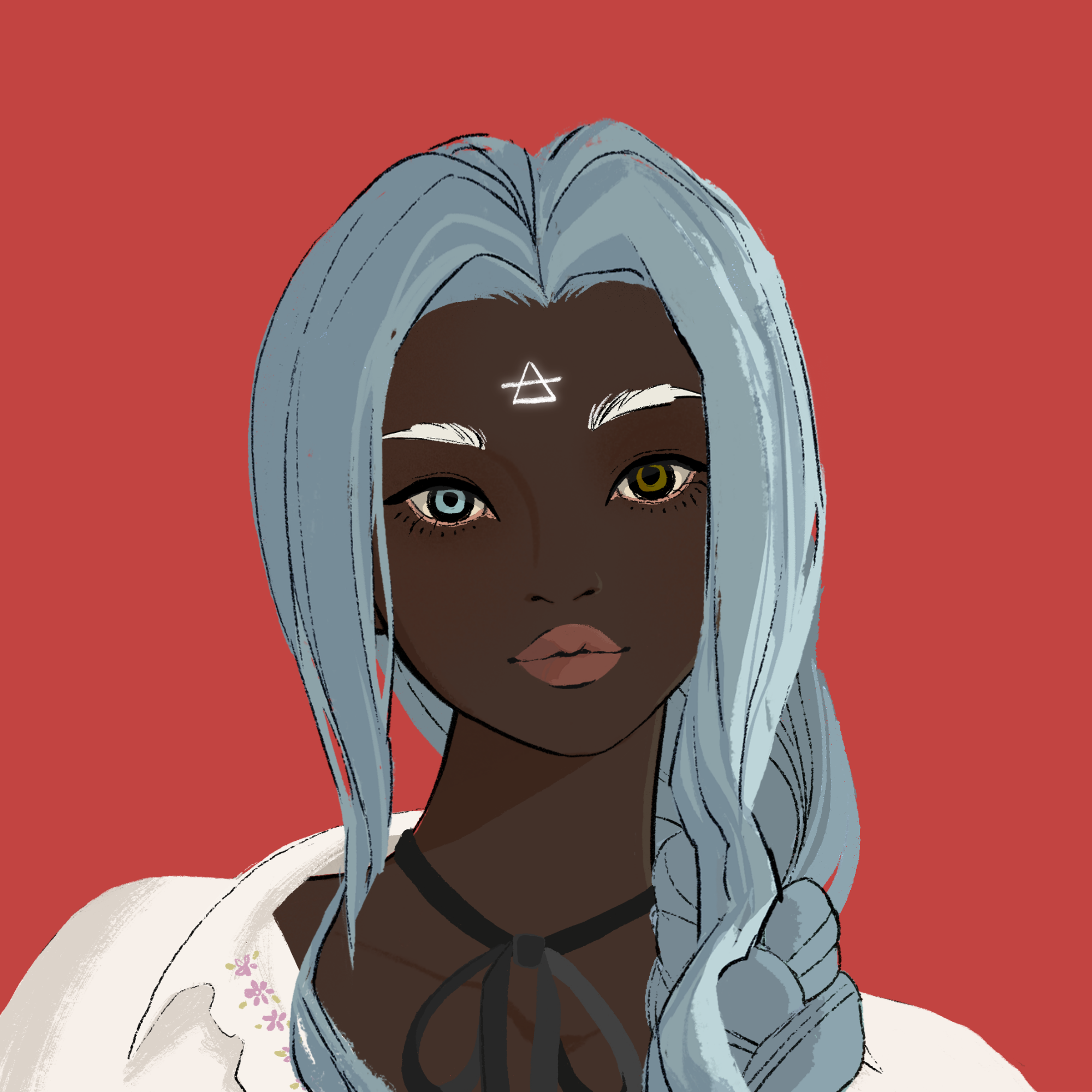 a portrait of Zinnia, the unburnished marmalade