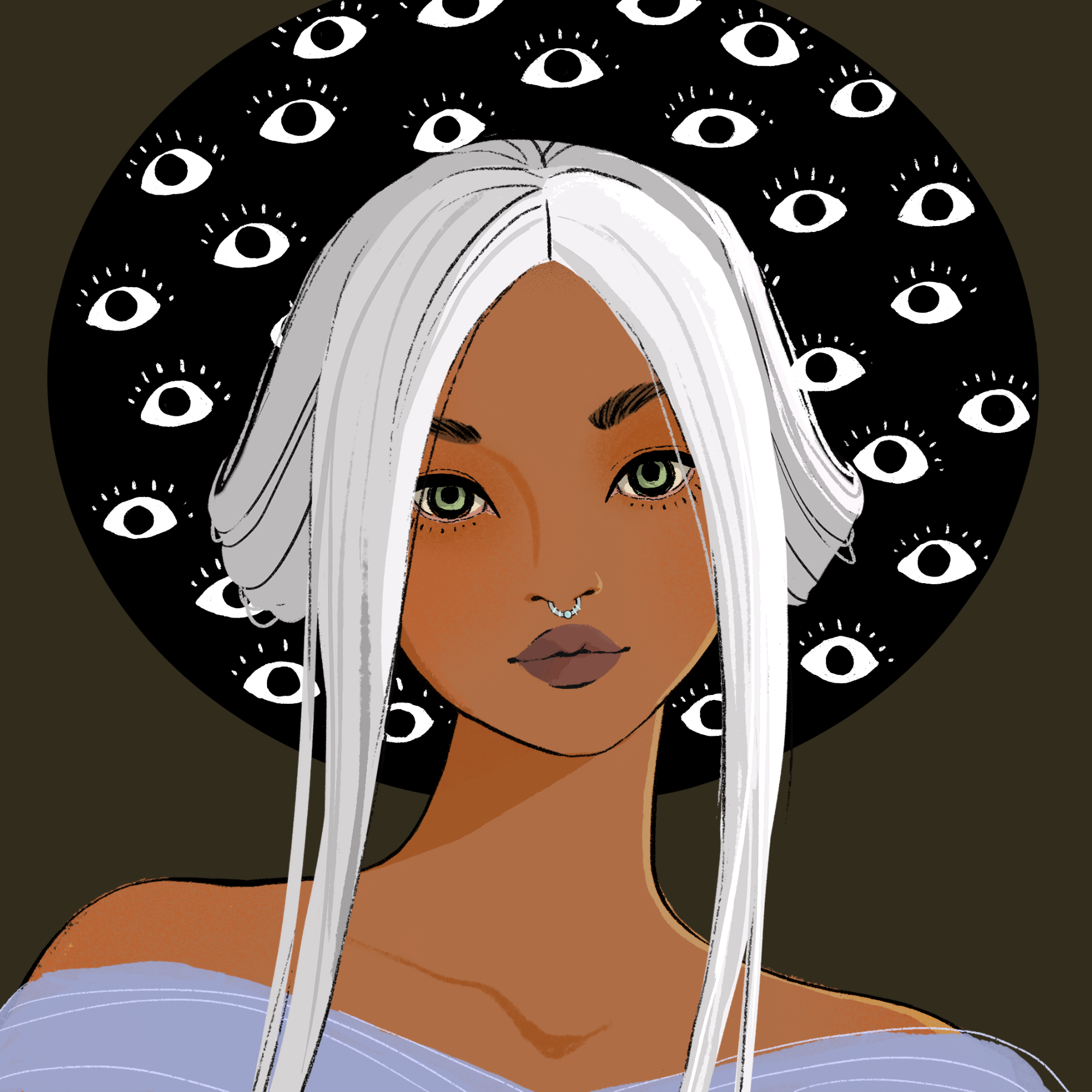 a portrait of Watercress, the variegated hive