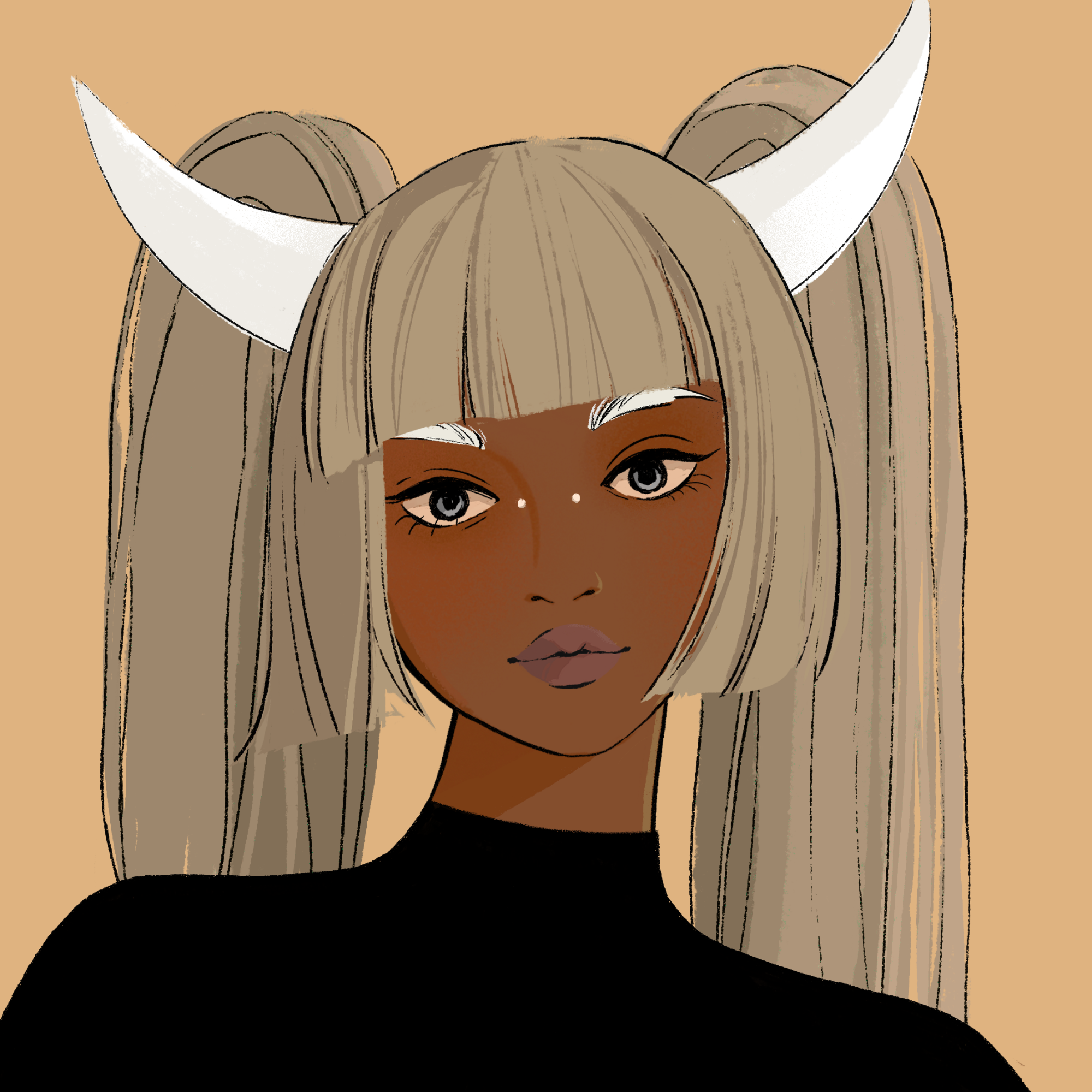 a portrait of Amanita, the seasoned pudding