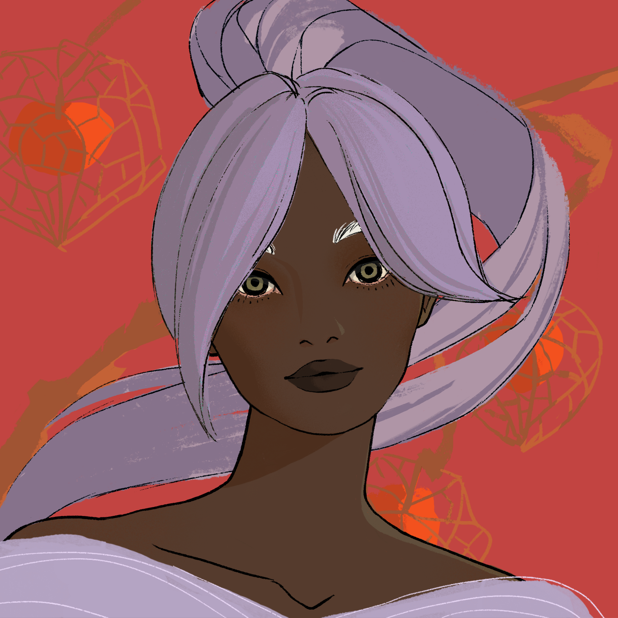 a portrait of Lila the dry