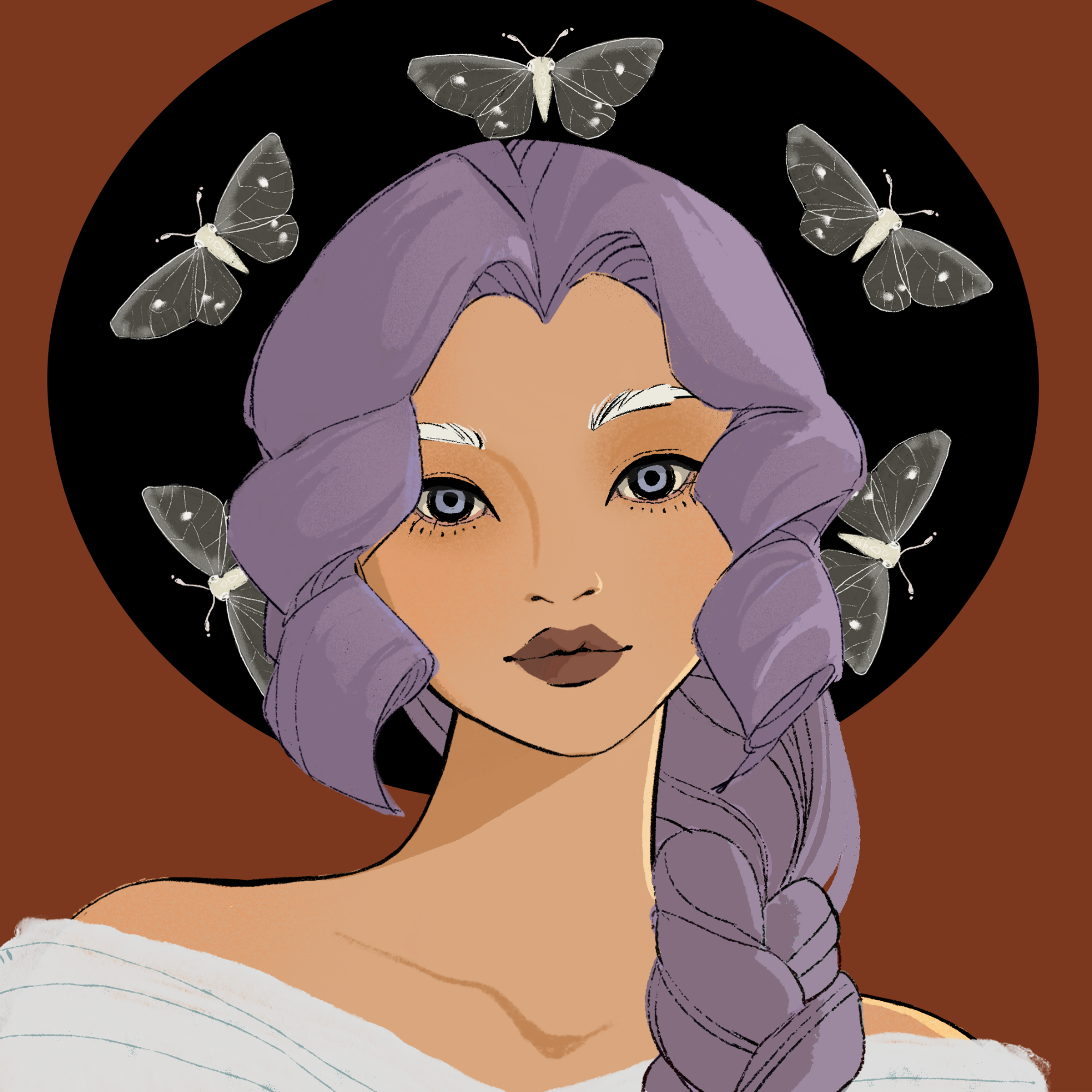 a portrait of Linen, the ginger bale