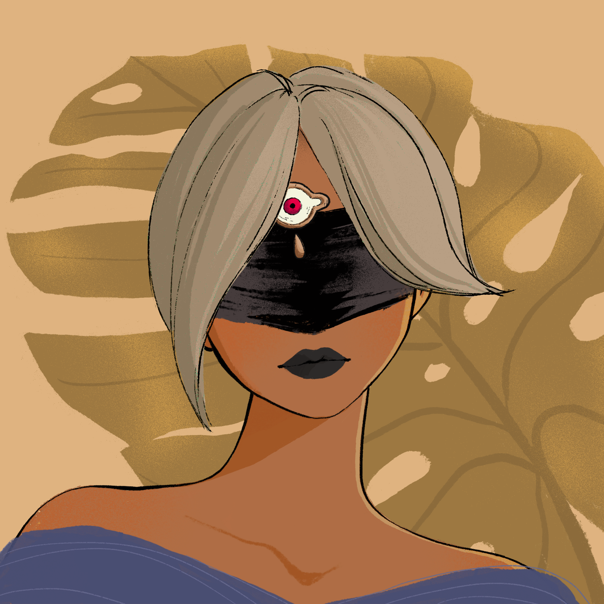 a portrait of Dahlia the lithe
