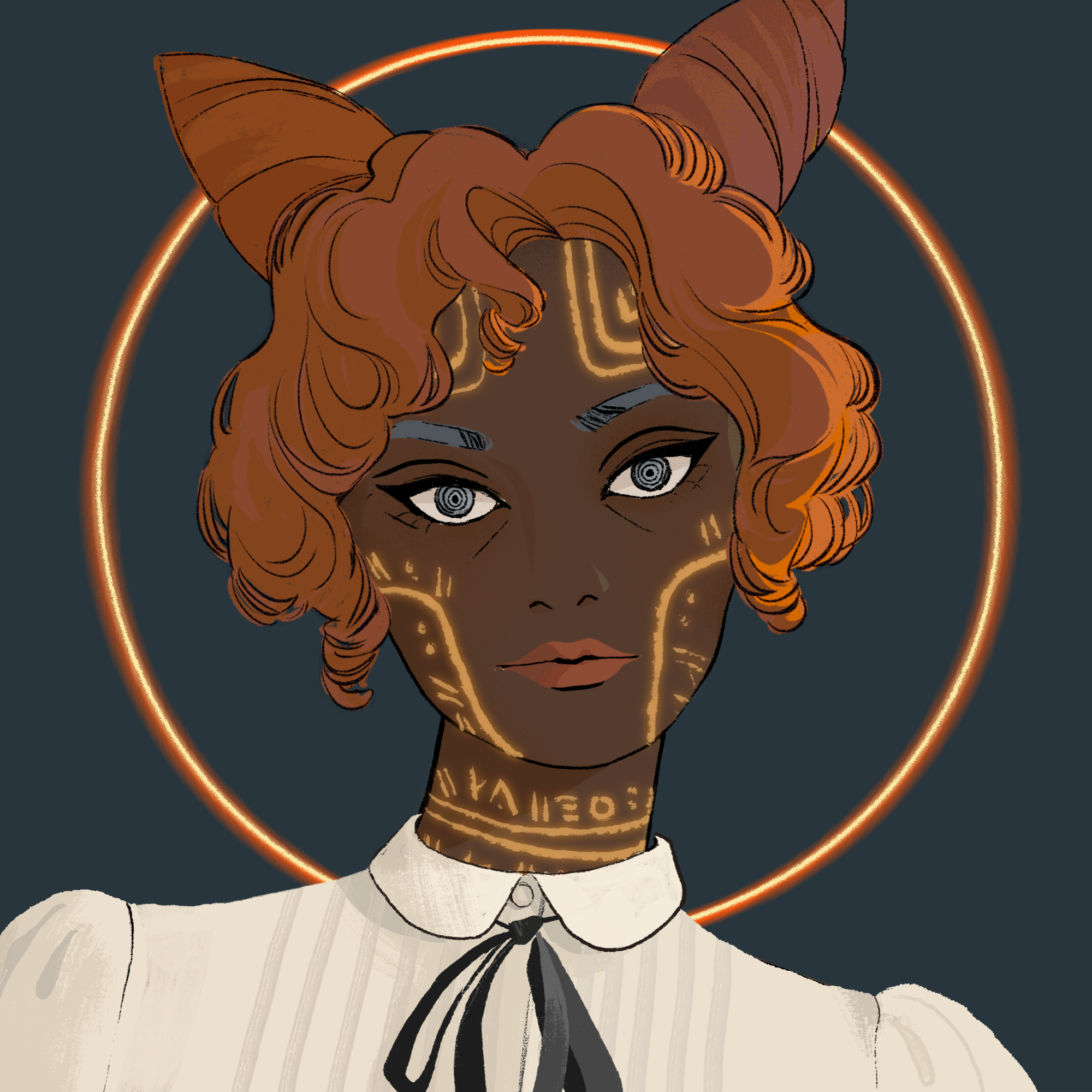 a portrait of Deneb, the distracted stylus