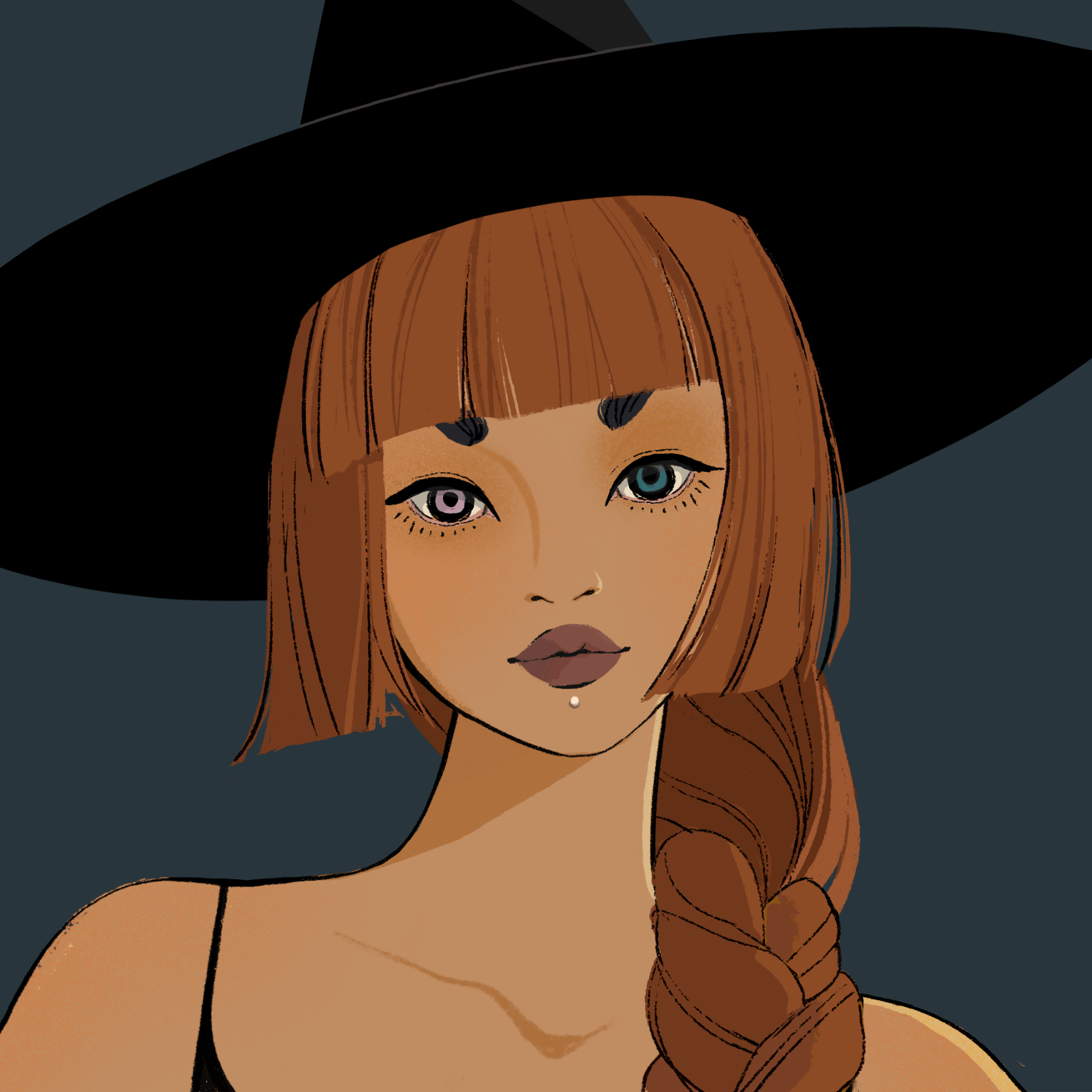 a portrait of Hydra parchment