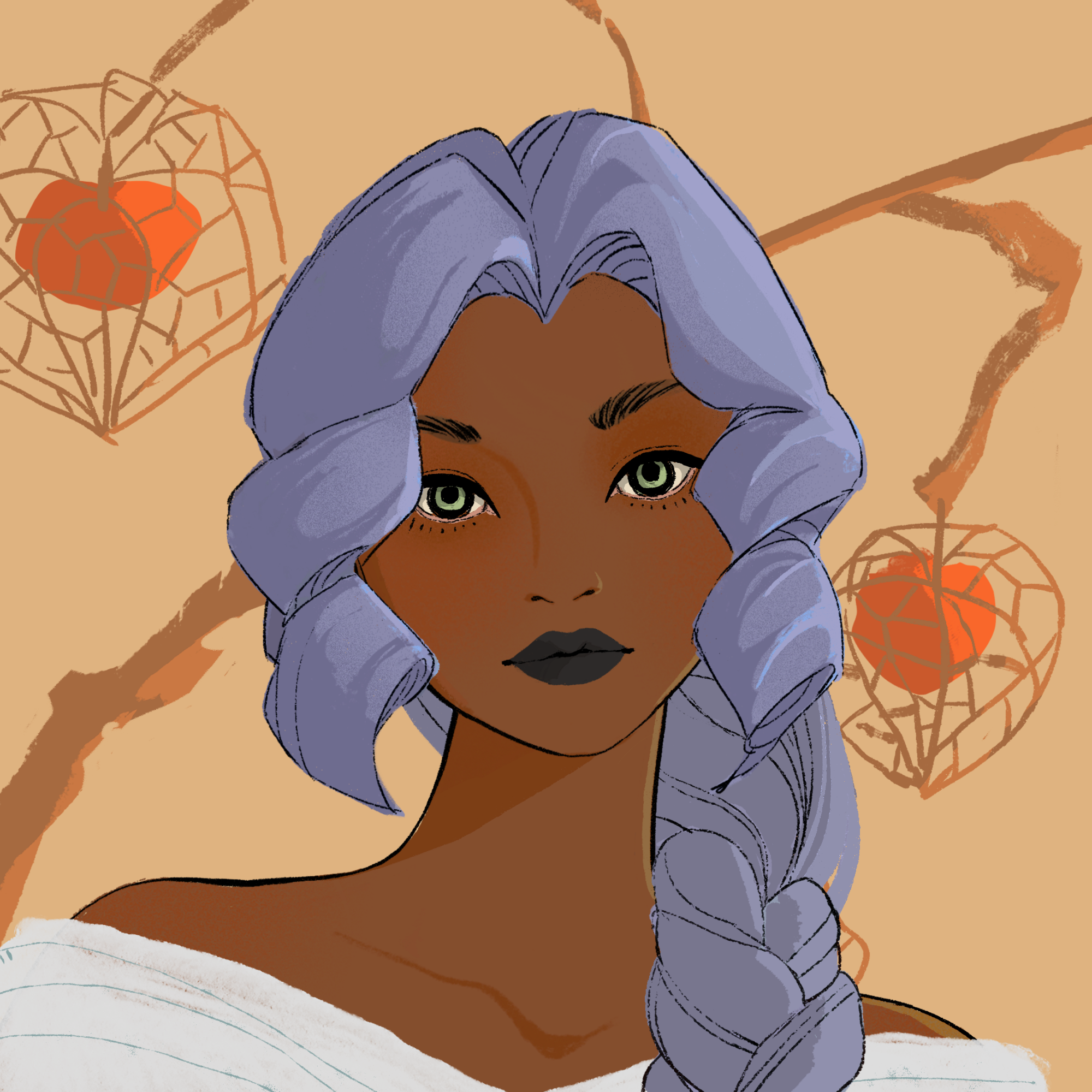 a portrait of Mademoiselle apricot