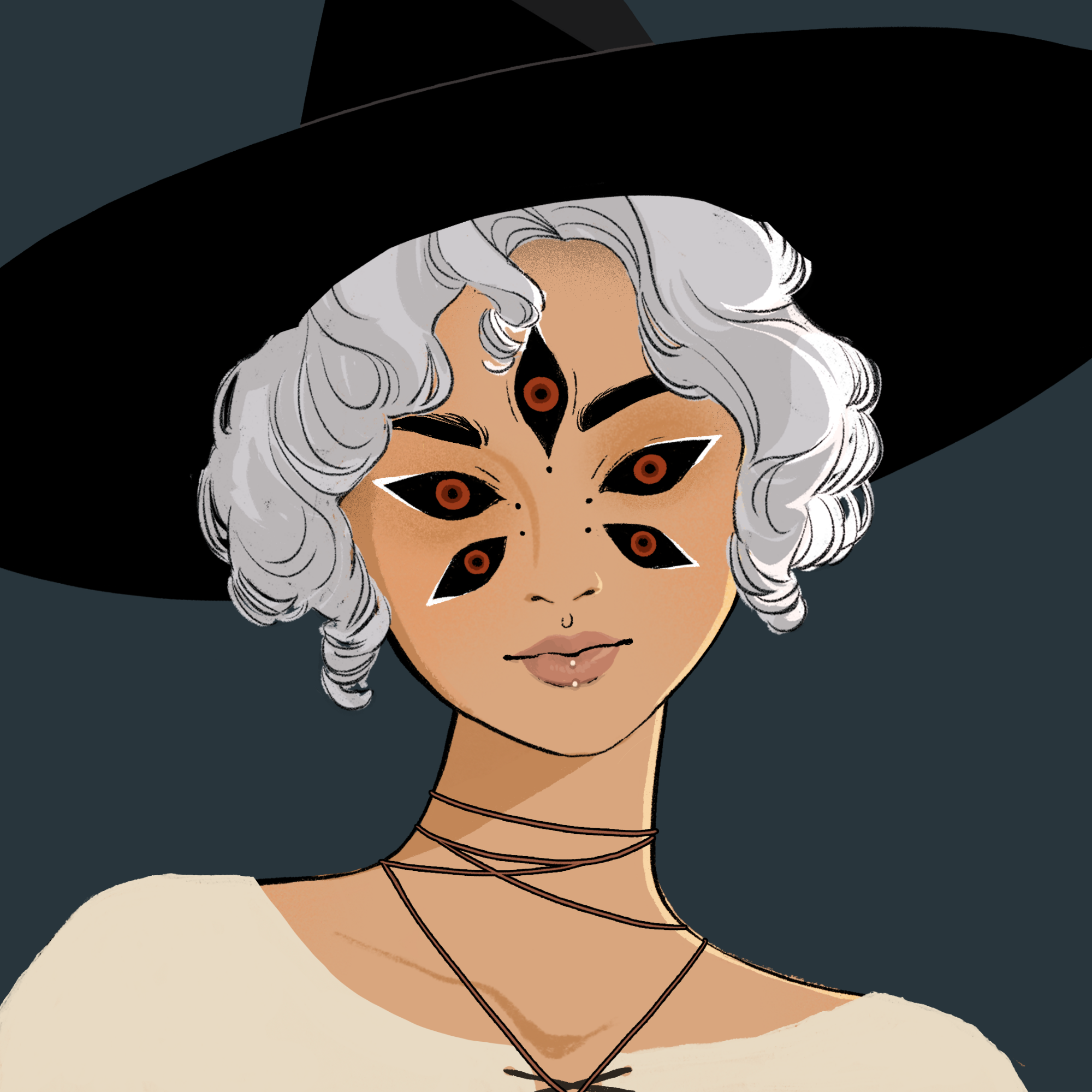 a portrait of Thera of the woods