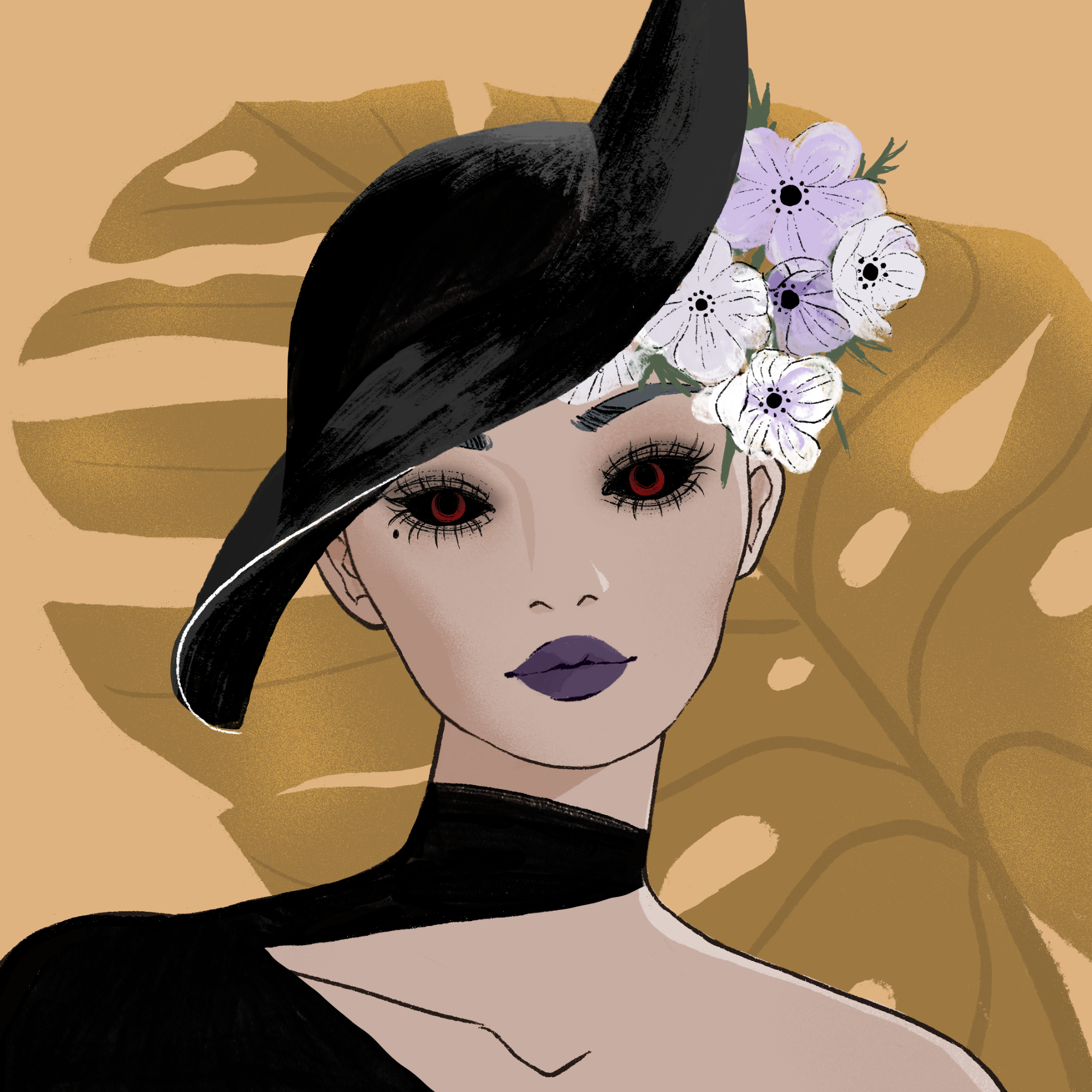 a portrait of Iridium the malevolent