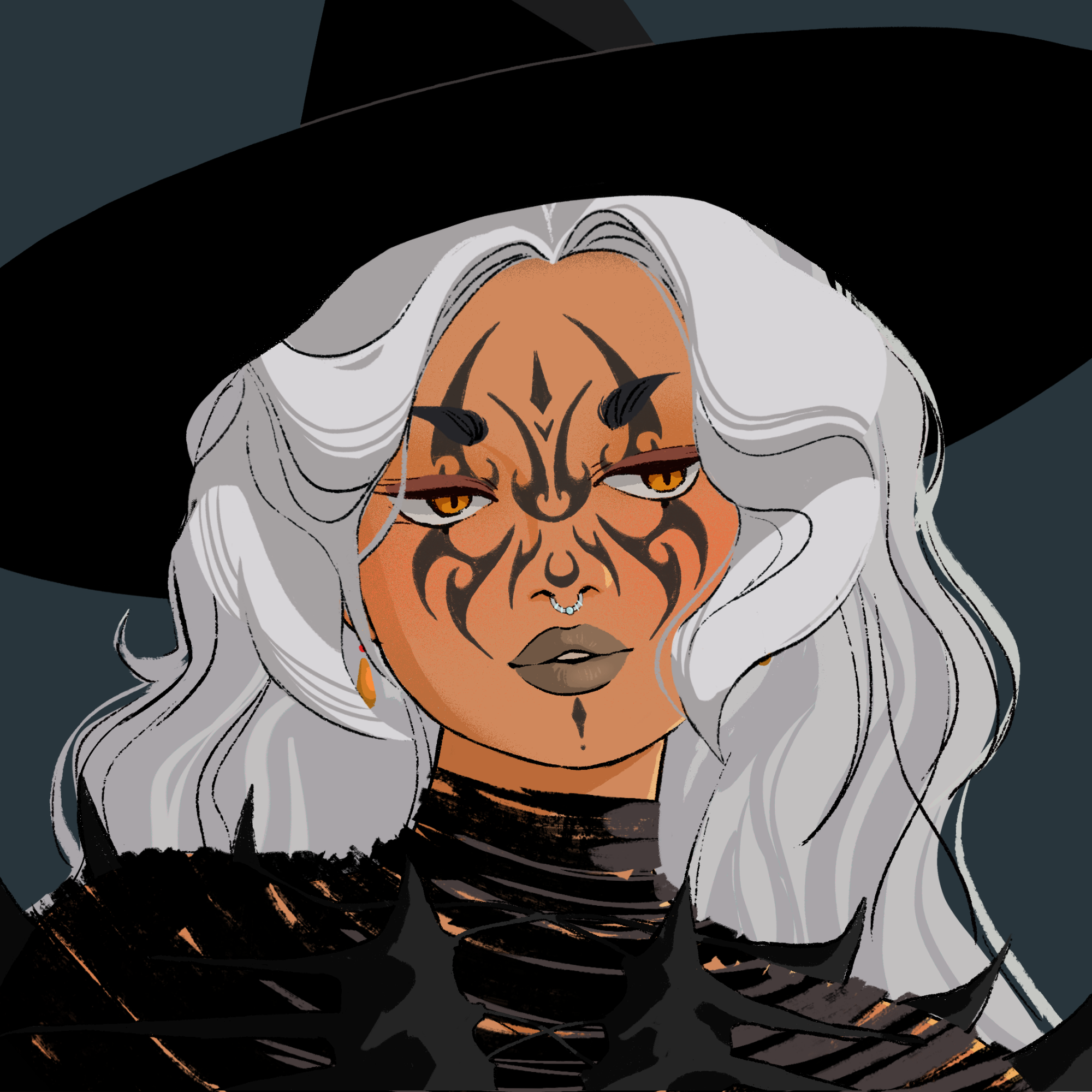 a portrait of Drought the insouciant