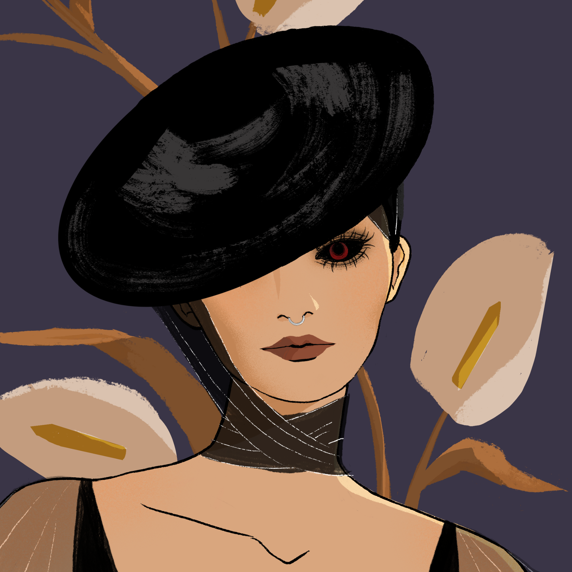 a portrait of Iron the elegant