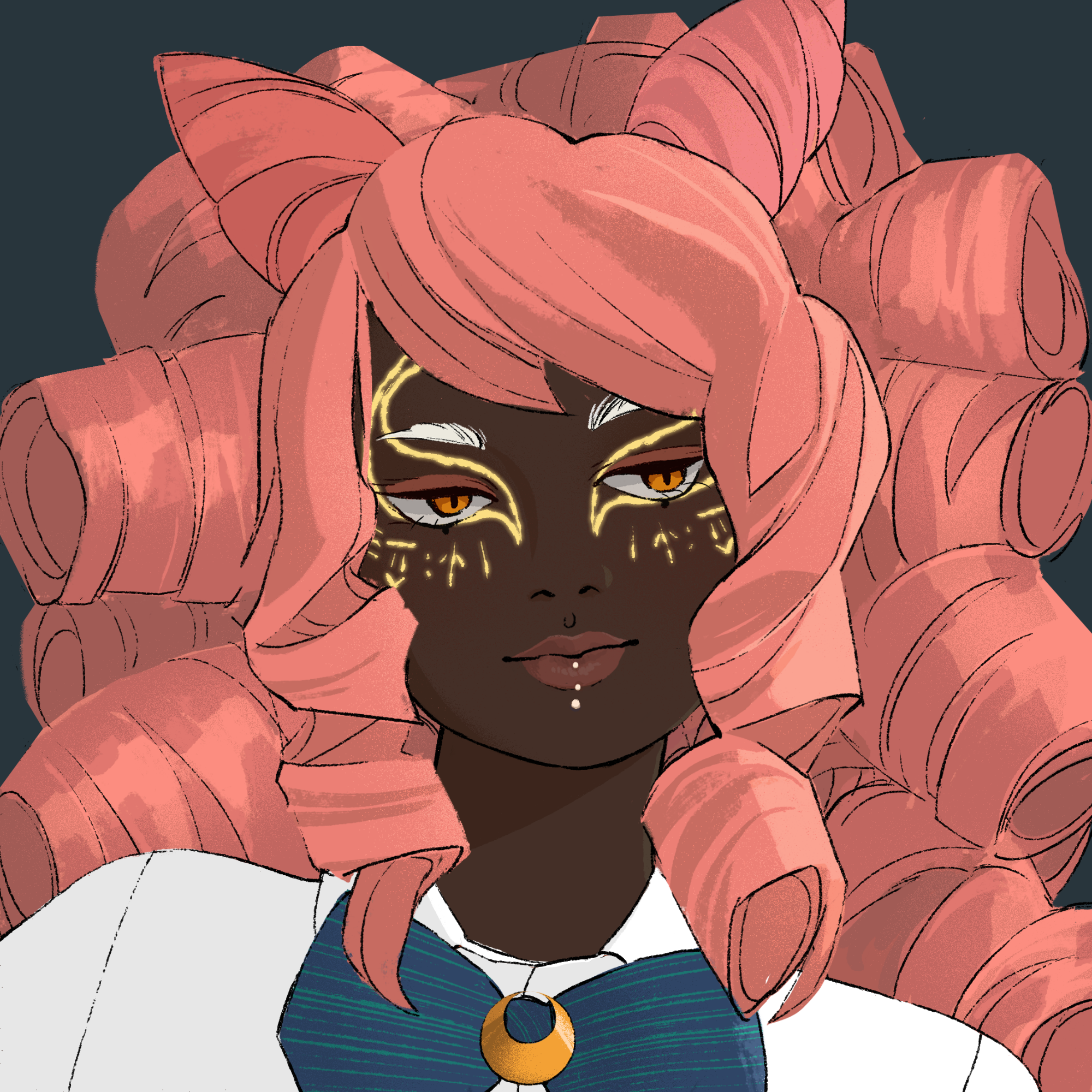 a portrait of Lyra, the plausible octagon