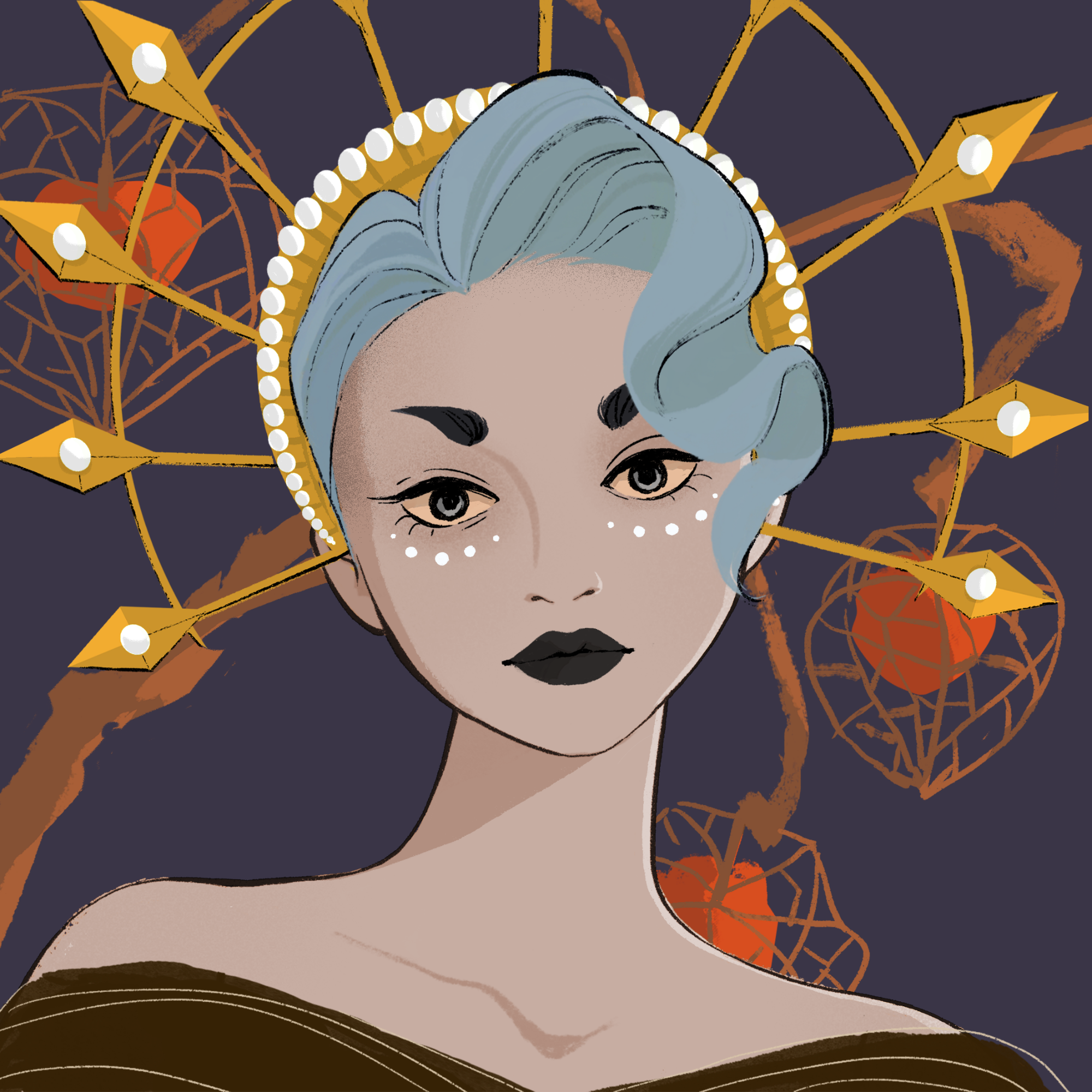 a portrait of Harmony the luxurious