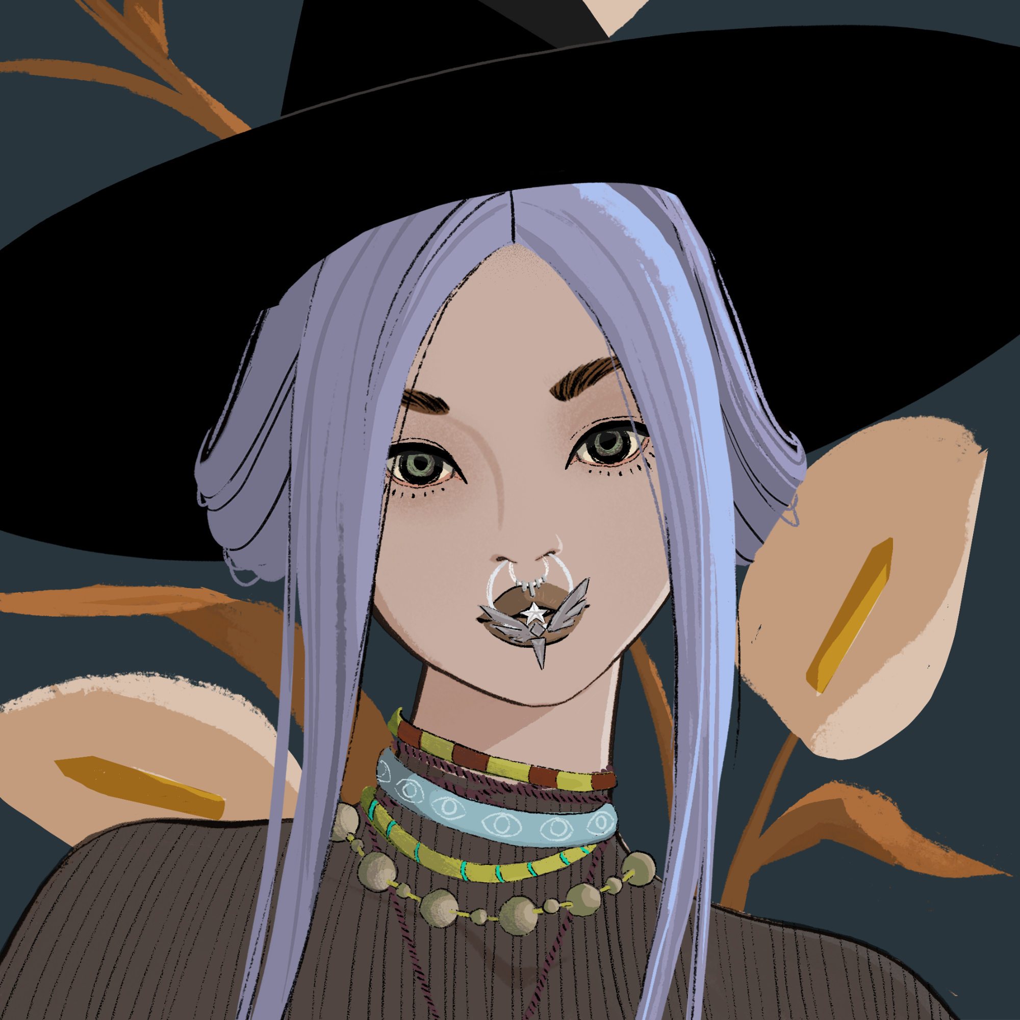 a portrait of Daisetsu, the mad floe