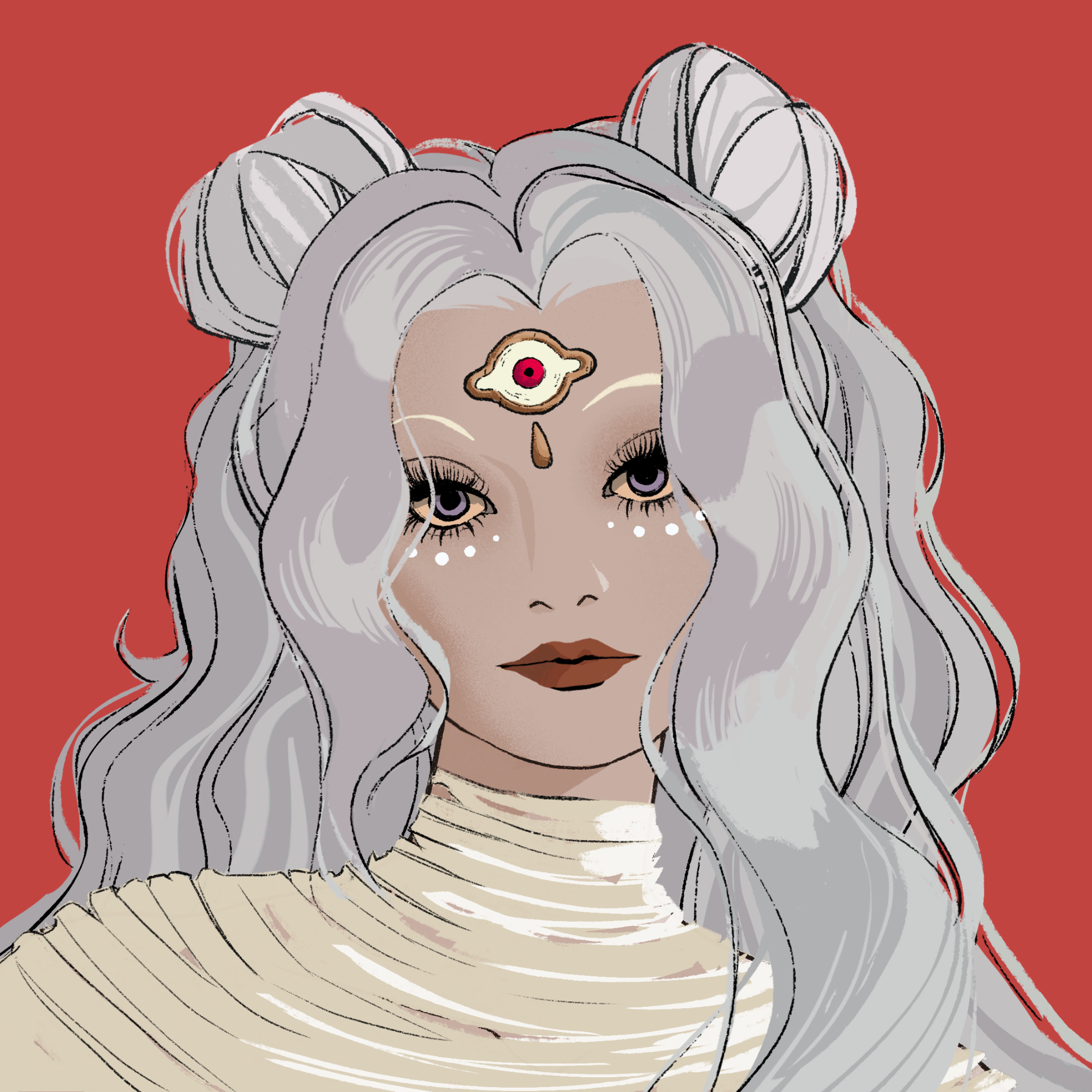 a portrait of Jujube, the soft puff