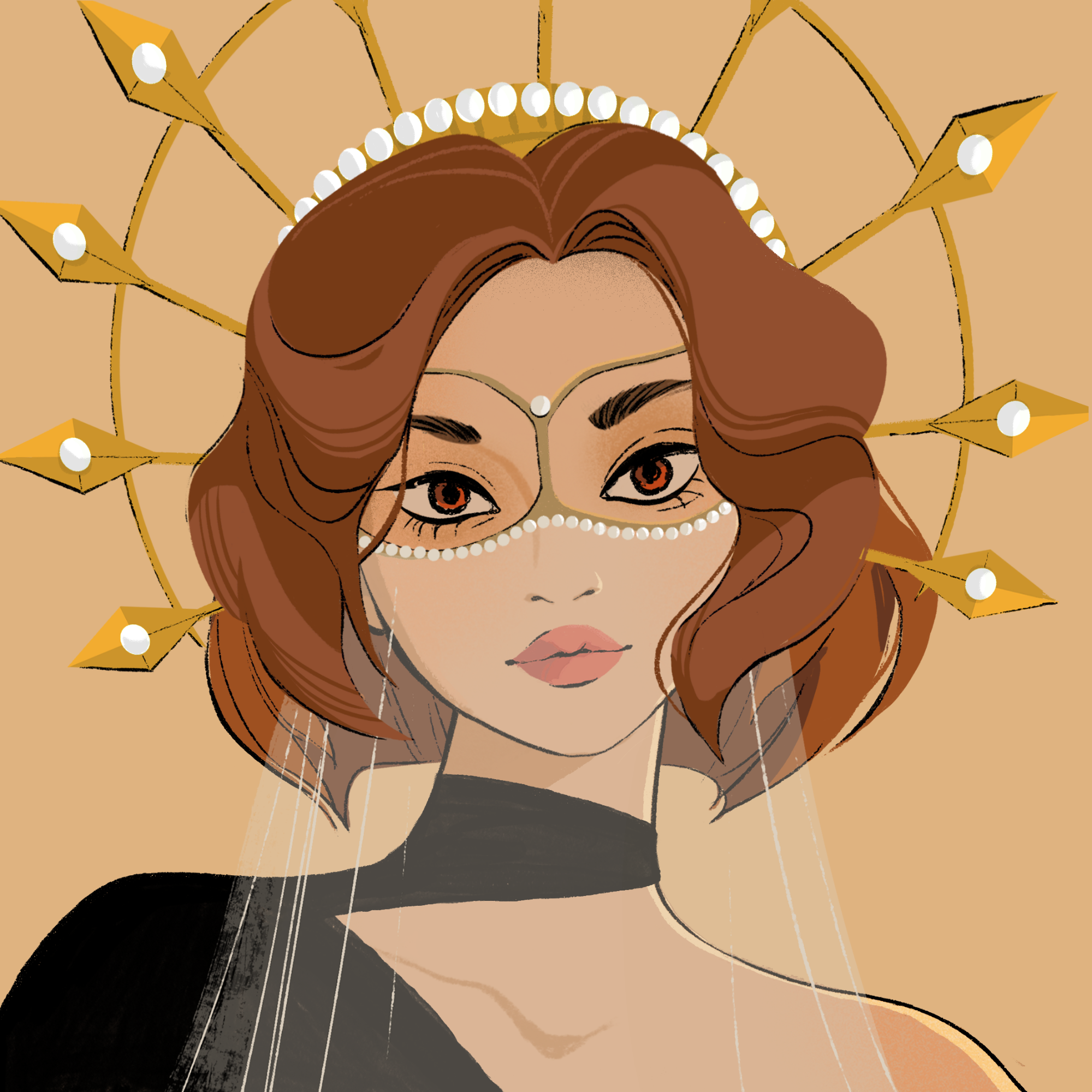 a portrait of Topaz the suggestive