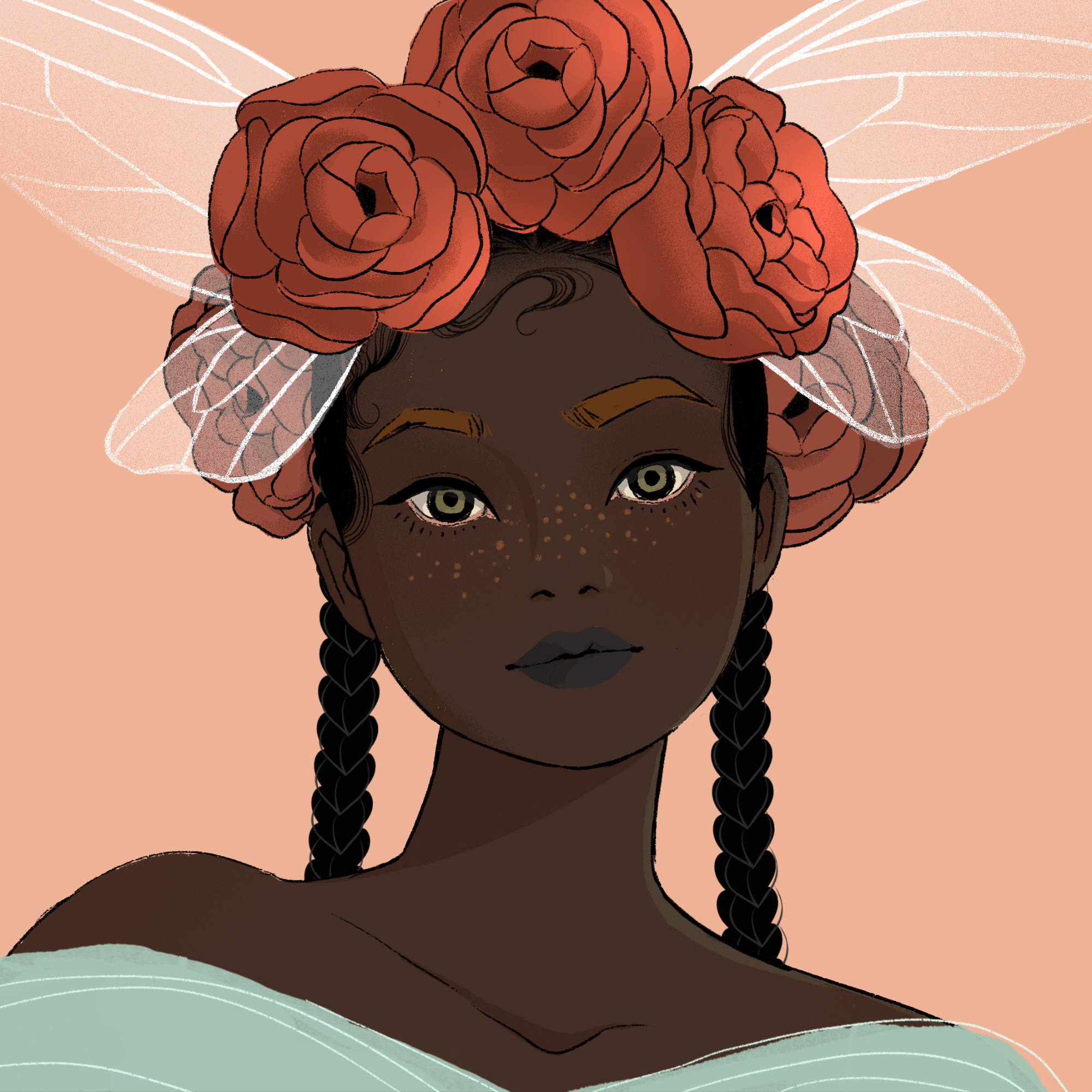 a portrait of Paprika, the taupe roost