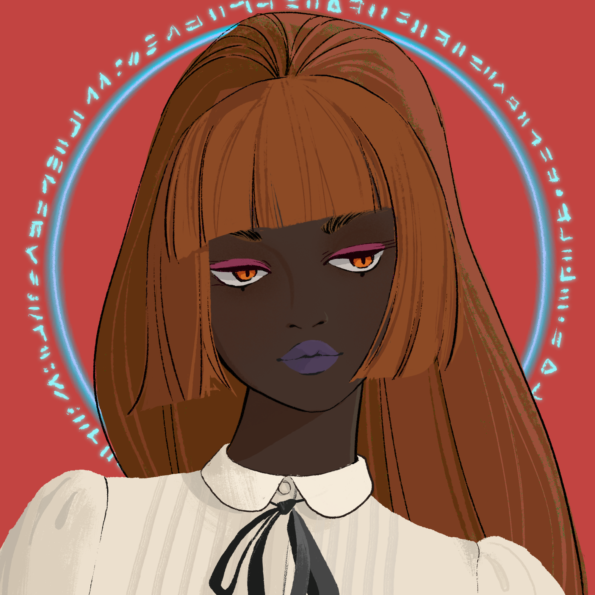 a portrait of Ara, the fair angle