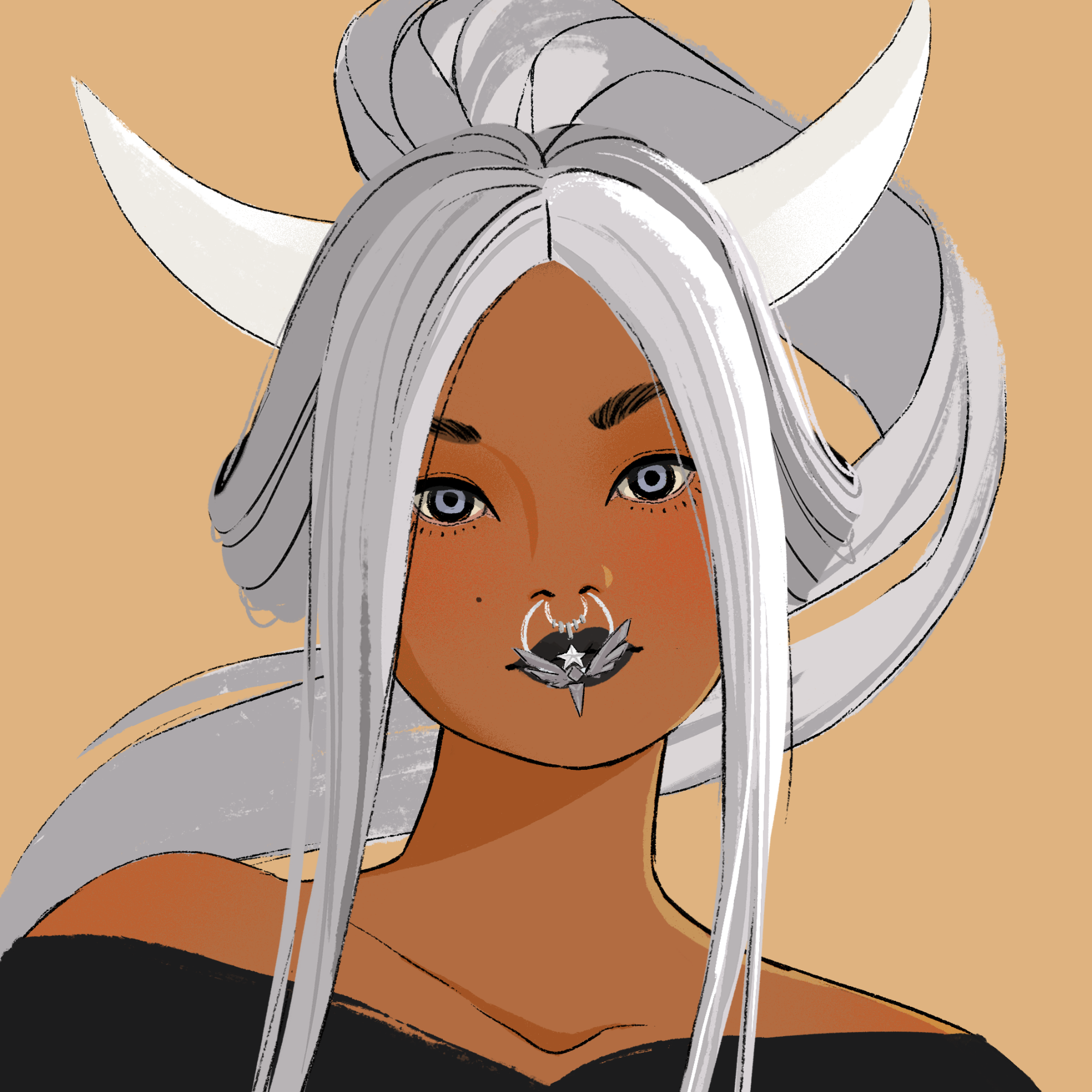 a portrait of Fuji the shiny