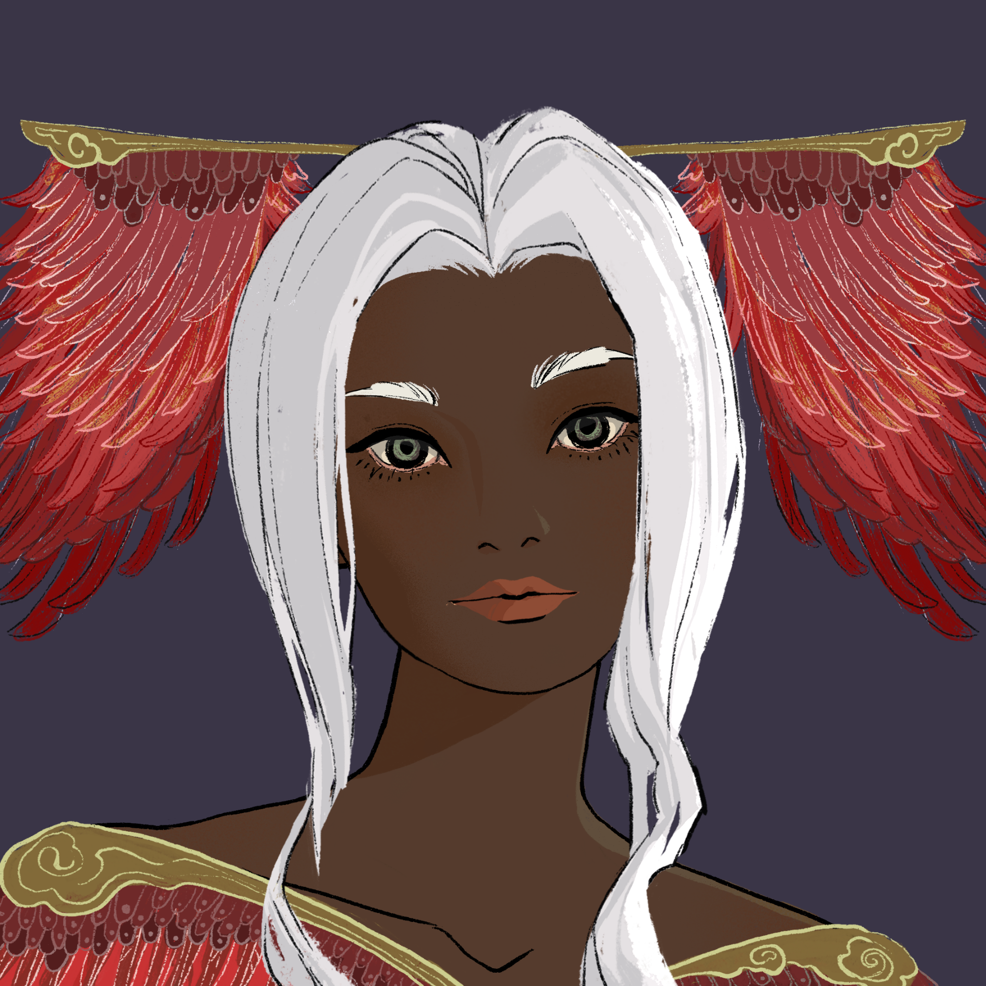a portrait of Hedione the tinselled