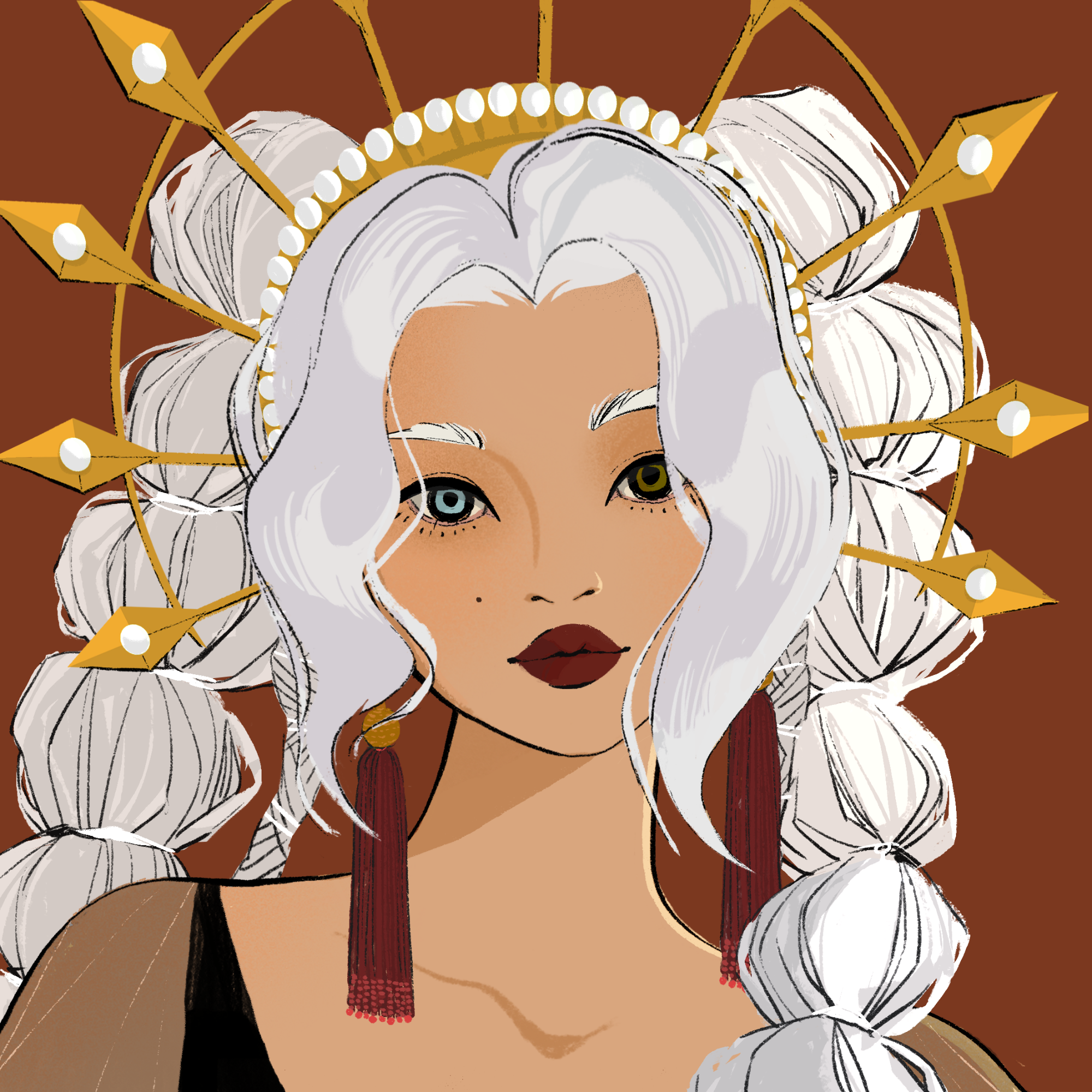 a portrait of Madam sapphire