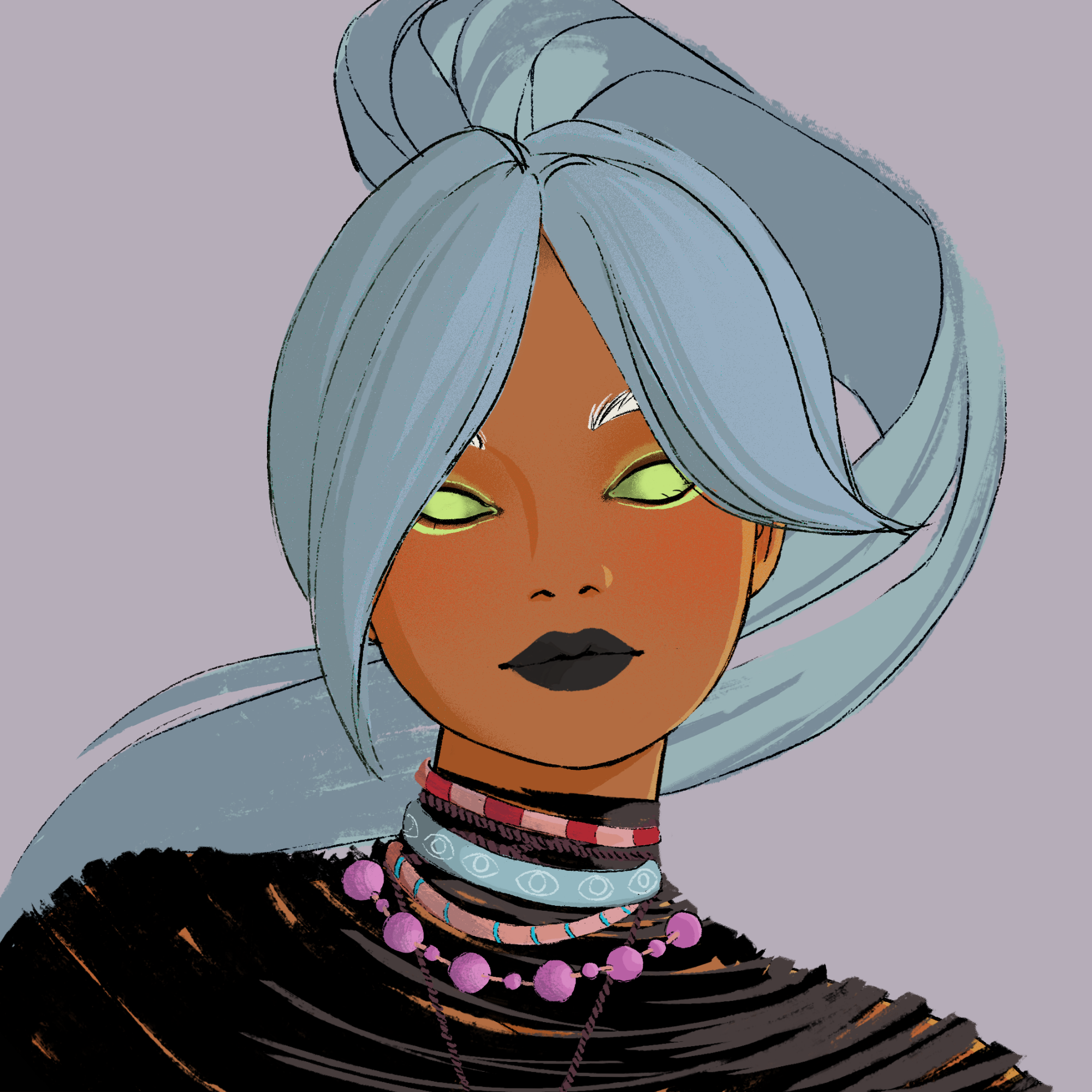 a portrait of Cassia, the absorbant ocean